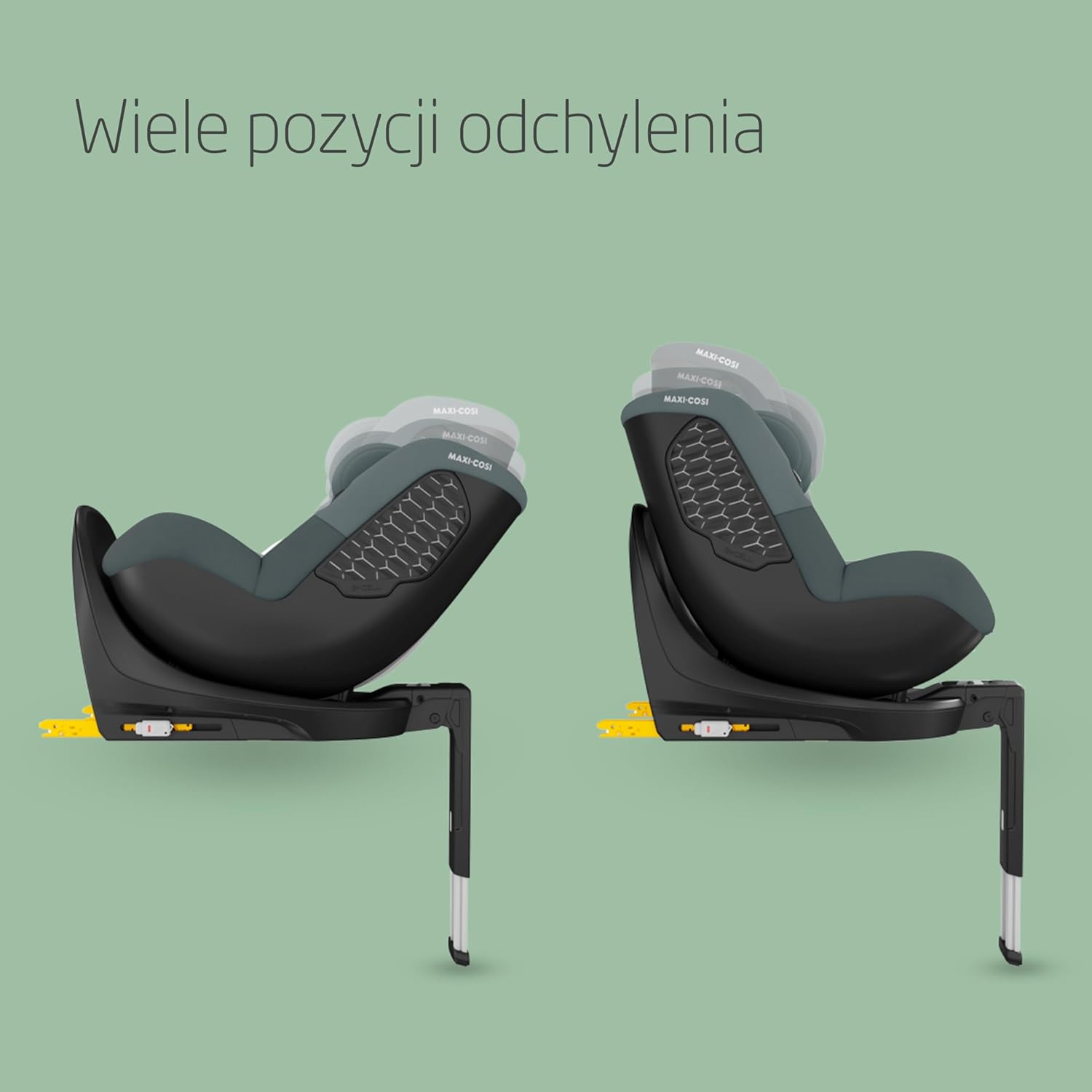 Maxi-Cosi Mica 360 S, Fotelik samochodowy obrotowy 360, 3 miesiące–4 lata (61–105 cm), Obracanie FlexiSpin, 5 pozycji odchylenia, Ochrony G-CELL, Zaczepy na pasy uprzęży Easy-in, Tonal Black