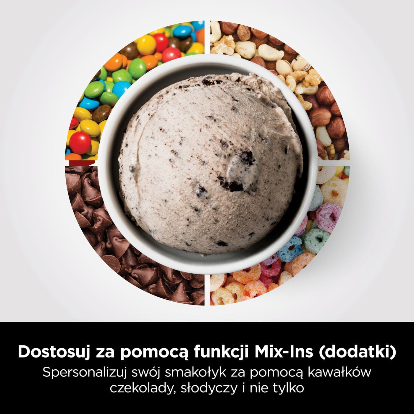 Ninja CREAMi Deluxe Maszyna do lodów i deserów z 2 tacami, 10 funkcji, robi lody, gelato, sorbety, mrożony jogurt, koktajle mleczne i nie tylko, opcja smakowa 2 w 1, srebrna, NC501EU