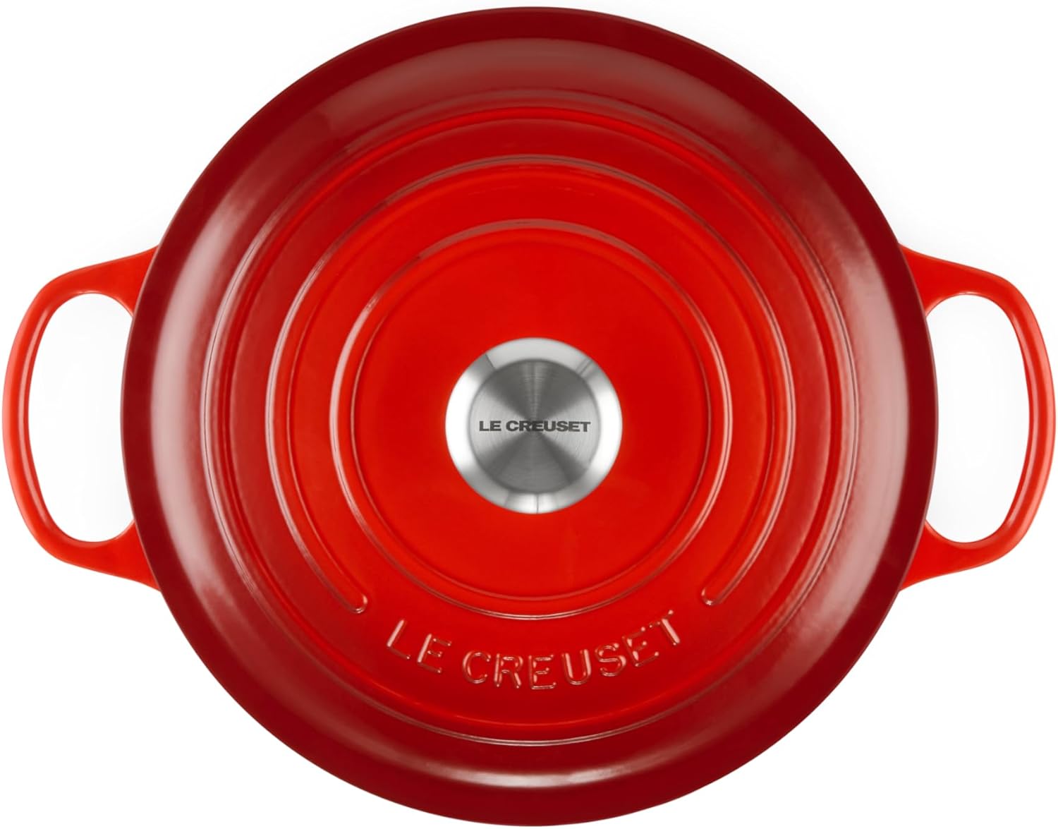 Le Creuset Signature żeliwne naczynie do pieczenia z pokrywką, Ø 26 cm, okrągłe, nadaje się do wszystkich rodzajów kuchenek i kuchenek indukcyjnych, pojemność: 5,3 l, 5,135 kg, kolor czerwony