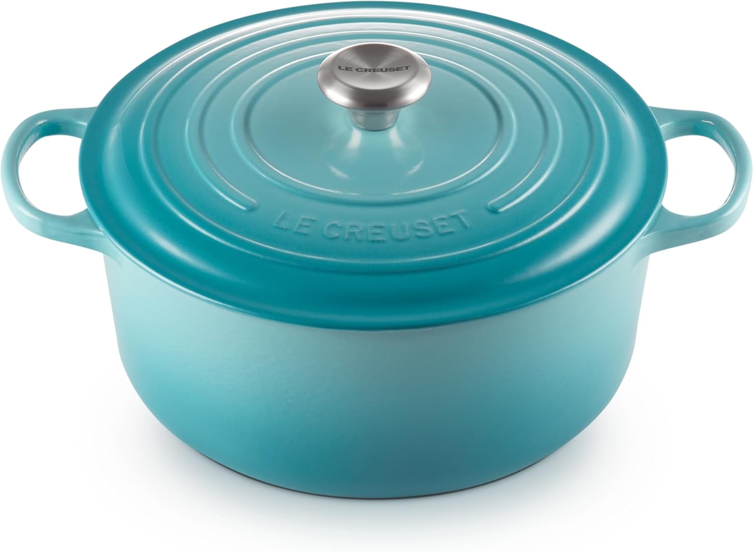 Le Creuset Signature żeliwne naczynie do pieczenia z pokrywką, Ø 26 cm, okrągłe, nadaje się do wszystkich rodzajów kuchenek i kuchenek indukcyjnych, pojemność: 5,3 l, 5,135 kg, kolor czerwony