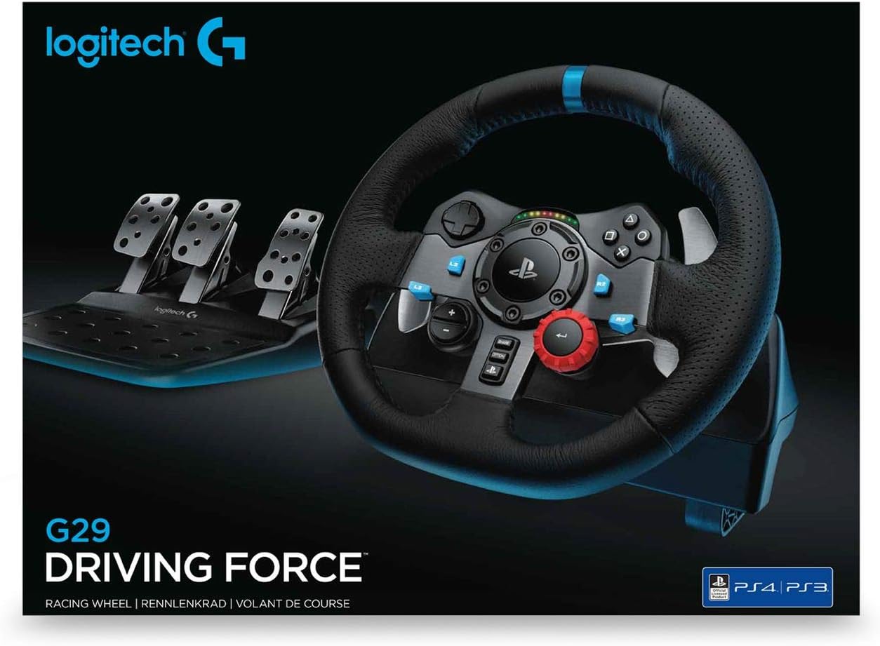 Logitech G29 Driving Force Racing Wheel For Playstation®4, Playstation®3 And Pc, Kierownica Wyścigowa Do Konsoli Playstation I Komputera, Playstation®5/Playstation®4/Playstation®3/Pc - Czarny ,941-000112