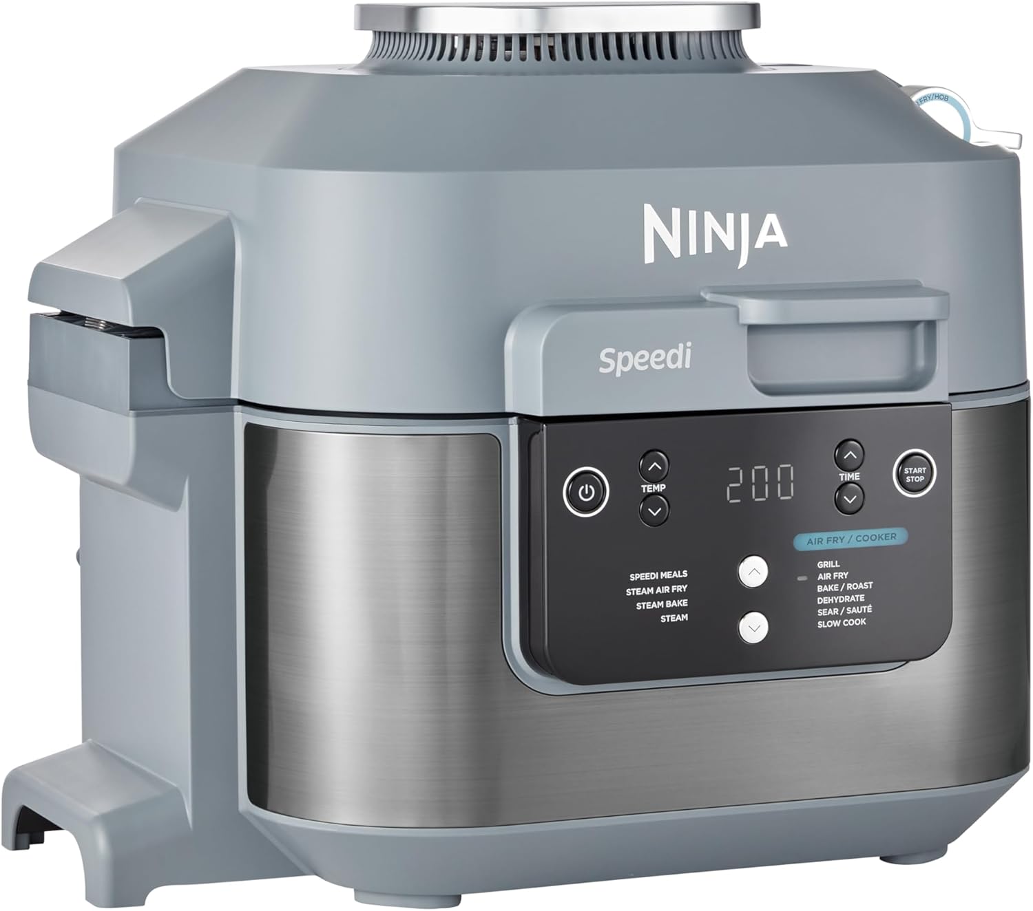 Ninja Combi 12-w-1 Multi-Cooker, kuchenka wielofunkcyjna, piekarnik i frytownica, 12 funkcji, przygotuj posiłki rodzinne w 15 minut, zawiera blachę do pieczenia, patelnię i przepisy, szary, SFP700EU