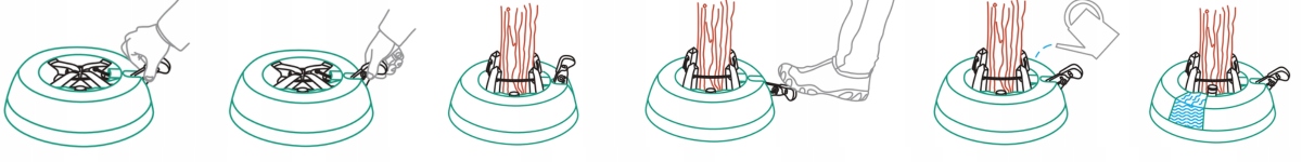 STOJAK CHOINKOWY POD CHOINKĘ DRZEWKO 2m PODSTAWKA DRZEWKA DO 2M STABILNY