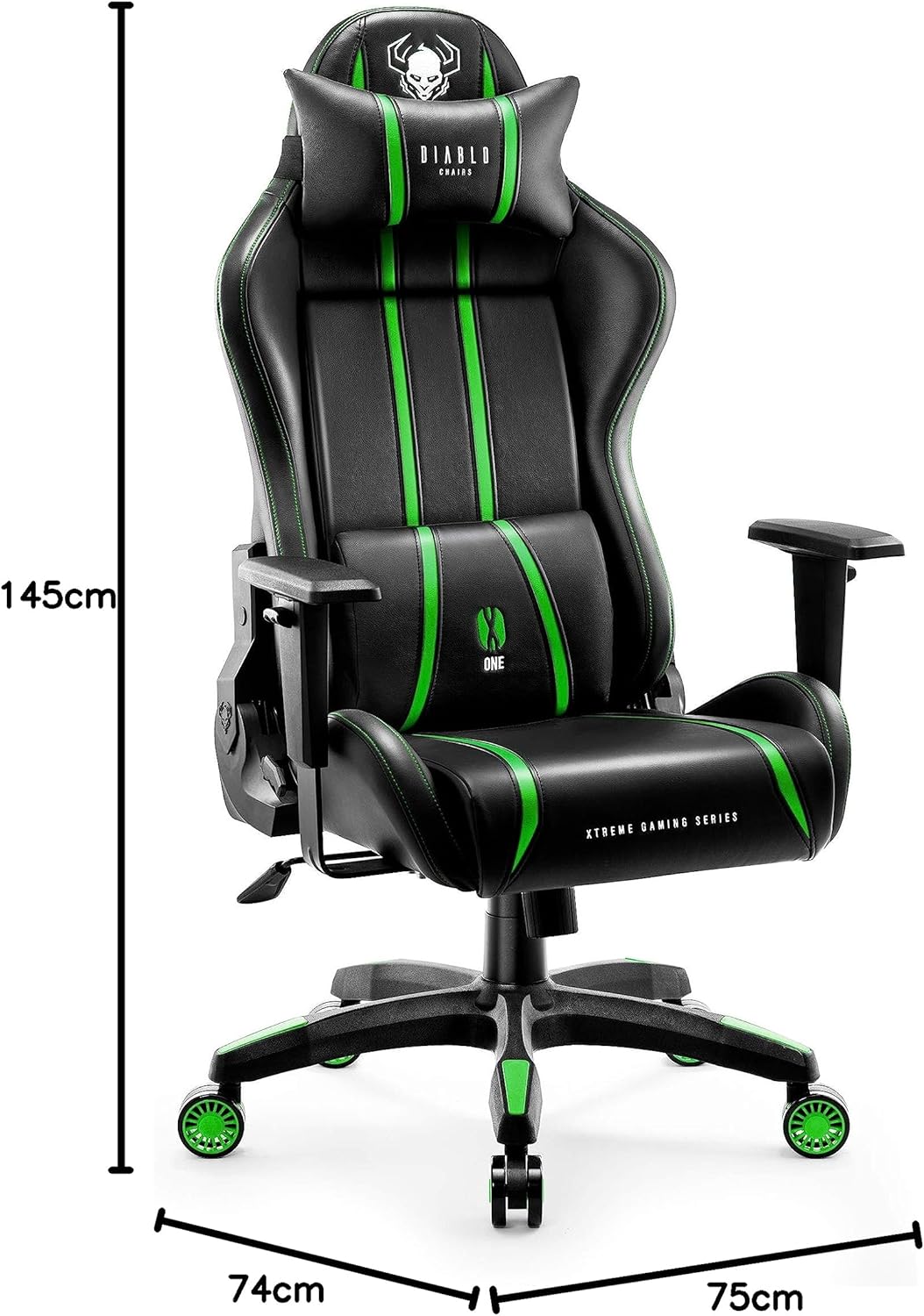 Diablo X-One 2.0 Fotel Gamingowy Krzesło Biurowe Dla Gracza Obrotowy Regulowane Podłokietniki Ekoskóra Ergonomiczny Design Funkcja Bujania Poduszka Pod Kark i Lędźwie (Candy Rose, Normal)