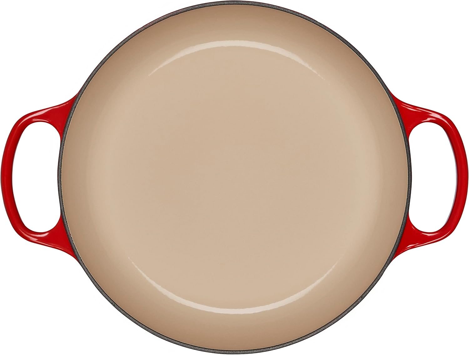 Le Creuset Signature żeliwny garnek Gourmet, okrągły, Ø 30 cm, 3,5 l, do wszystkich rodzajów kuchenek włącznie z indukcyjnymi, 5,55 kg, czerwony piec