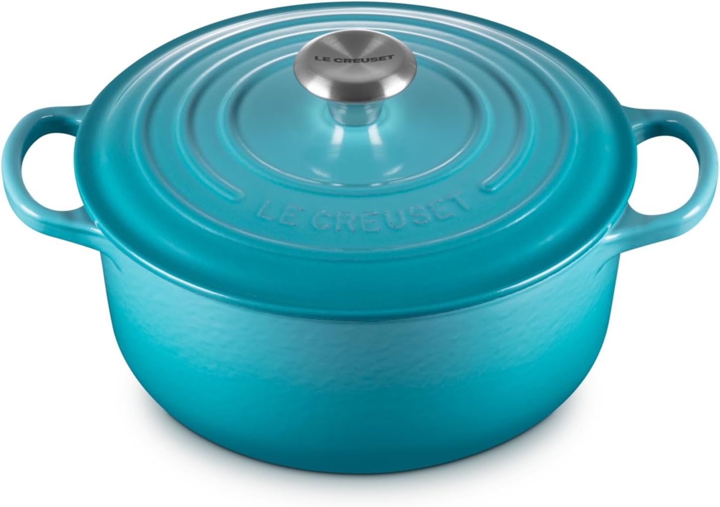 Le Creuset Signature żeliwne naczynie do pieczenia z pokrywką, Ø 26 cm, okrągłe, nadaje się do wszystkich rodzajów kuchenek i kuchenek indukcyjnych, pojemność: 5,3 l, 5,135 kg, kolor czerwony