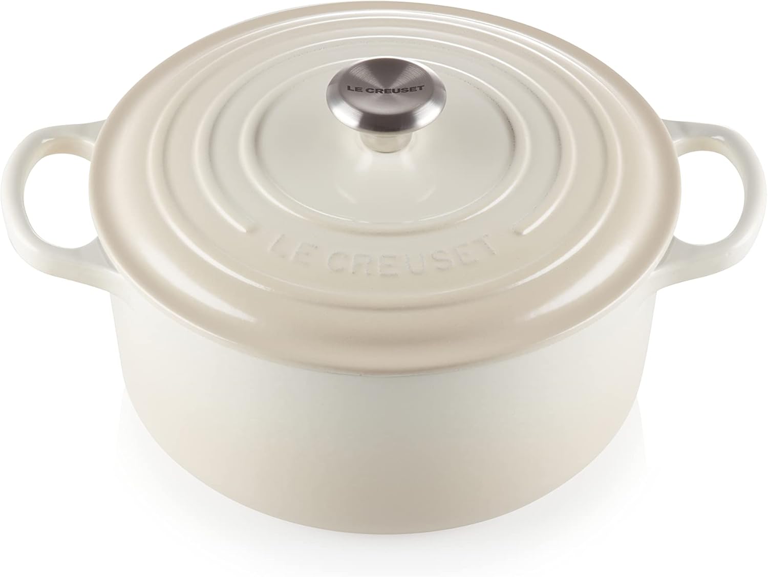 Le Creuset Signature żeliwne naczynie do pieczenia z pokrywką, Ø 26 cm, okrągłe, nadaje się do wszystkich rodzajów kuchenek i kuchenek indukcyjnych, pojemność: 5,3 l, 5,135 kg, kolor czerwony