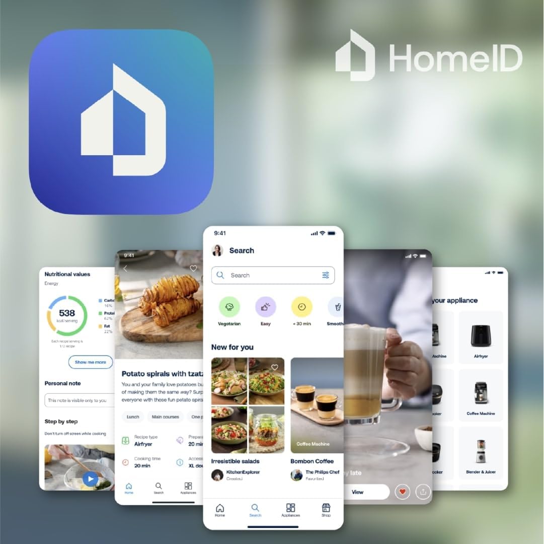 Philips Airfryer 5000 Serii Dual Basket z Technologią Air Steam oraz RapidAir Plus - pojemność 9L, 19 sposobów gotowania, 90% mniej tłuszczu, 2 kosze, czyszczenie parą, akcesoria (NA550/00)