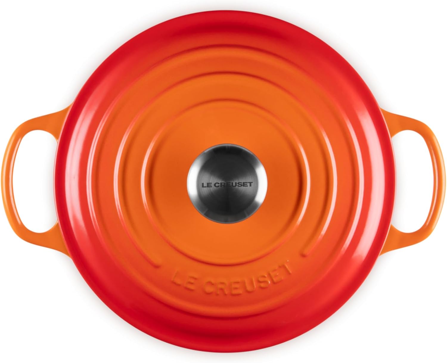 Le Creuset Signature żeliwne naczynie do pieczenia z pokrywką, Ø 26 cm, okrągłe, nadaje się do wszystkich rodzajów kuchenek i kuchenek indukcyjnych, pojemność: 5,3 l, 5,135 kg, kolor czerwony