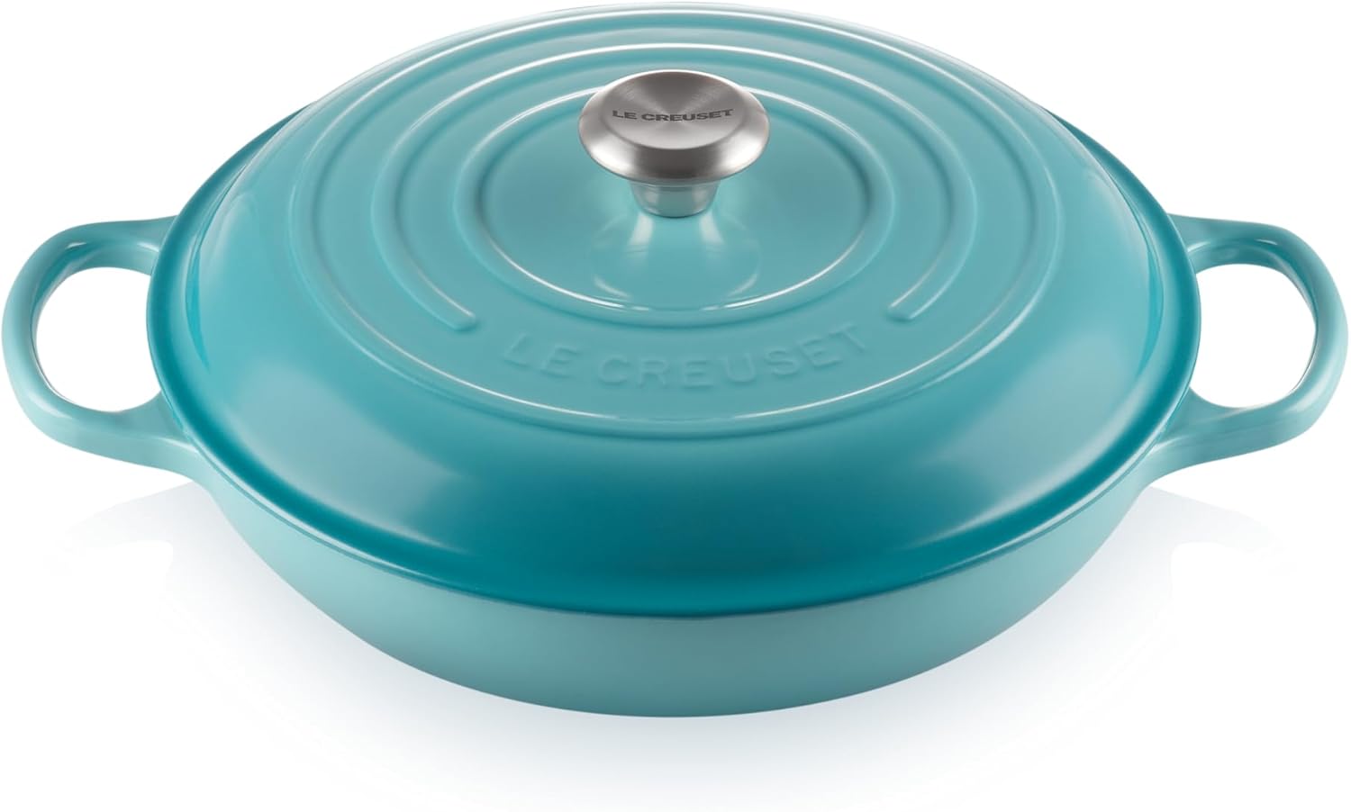 Le Creuset Signature żeliwny garnek Gourmet, okrągły, Ø 30 cm, 3,5 l, do wszystkich rodzajów kuchenek włącznie z indukcyjnymi, 5,55 kg, czerwony piec
