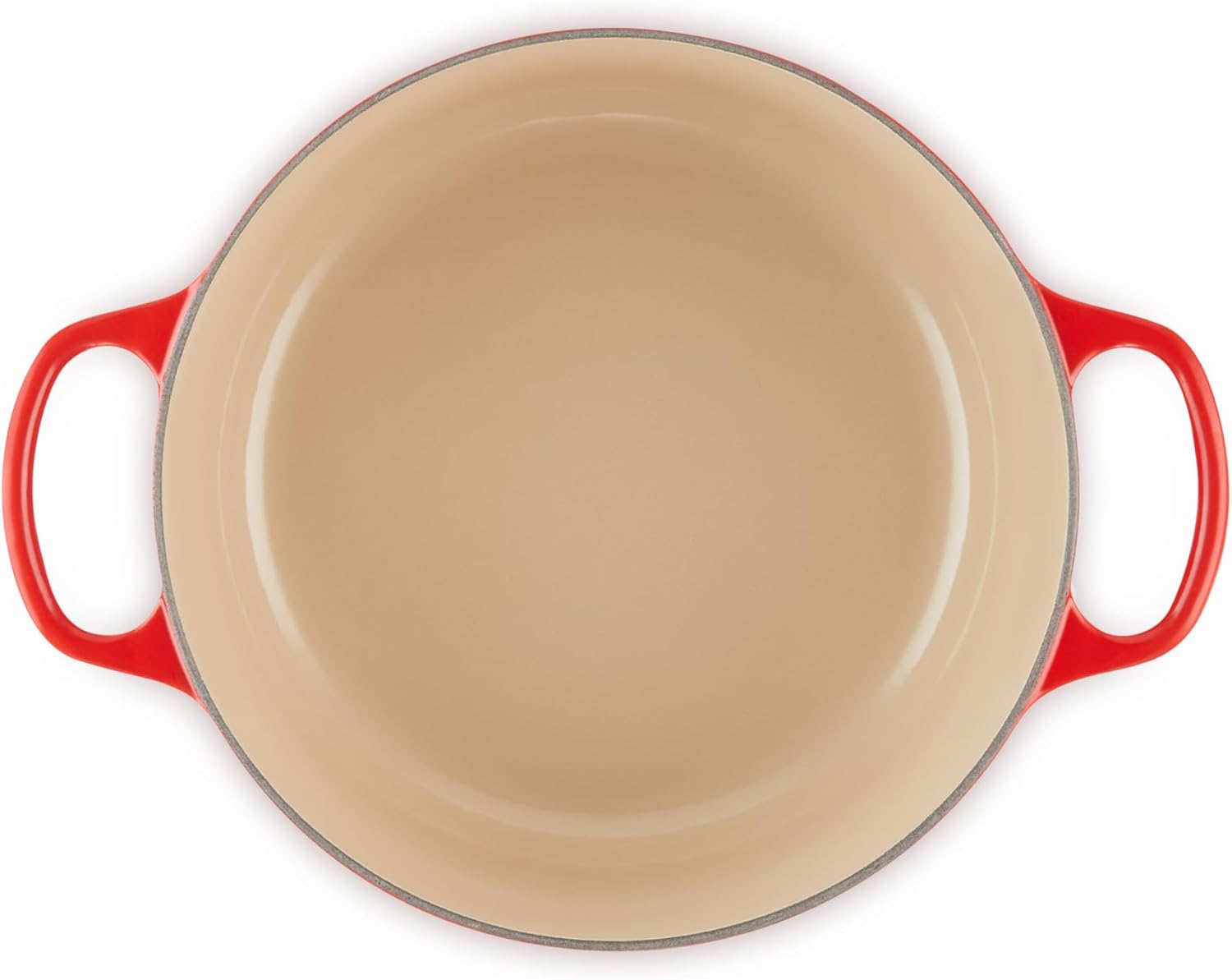 Le Creuset Signature żeliwne naczynie do pieczenia z pokrywką, Ø 26 cm, okrągłe, nadaje się do wszystkich rodzajów kuchenek i kuchenek indukcyjnych, pojemność: 5,3 l, 5,135 kg, kolor czerwony