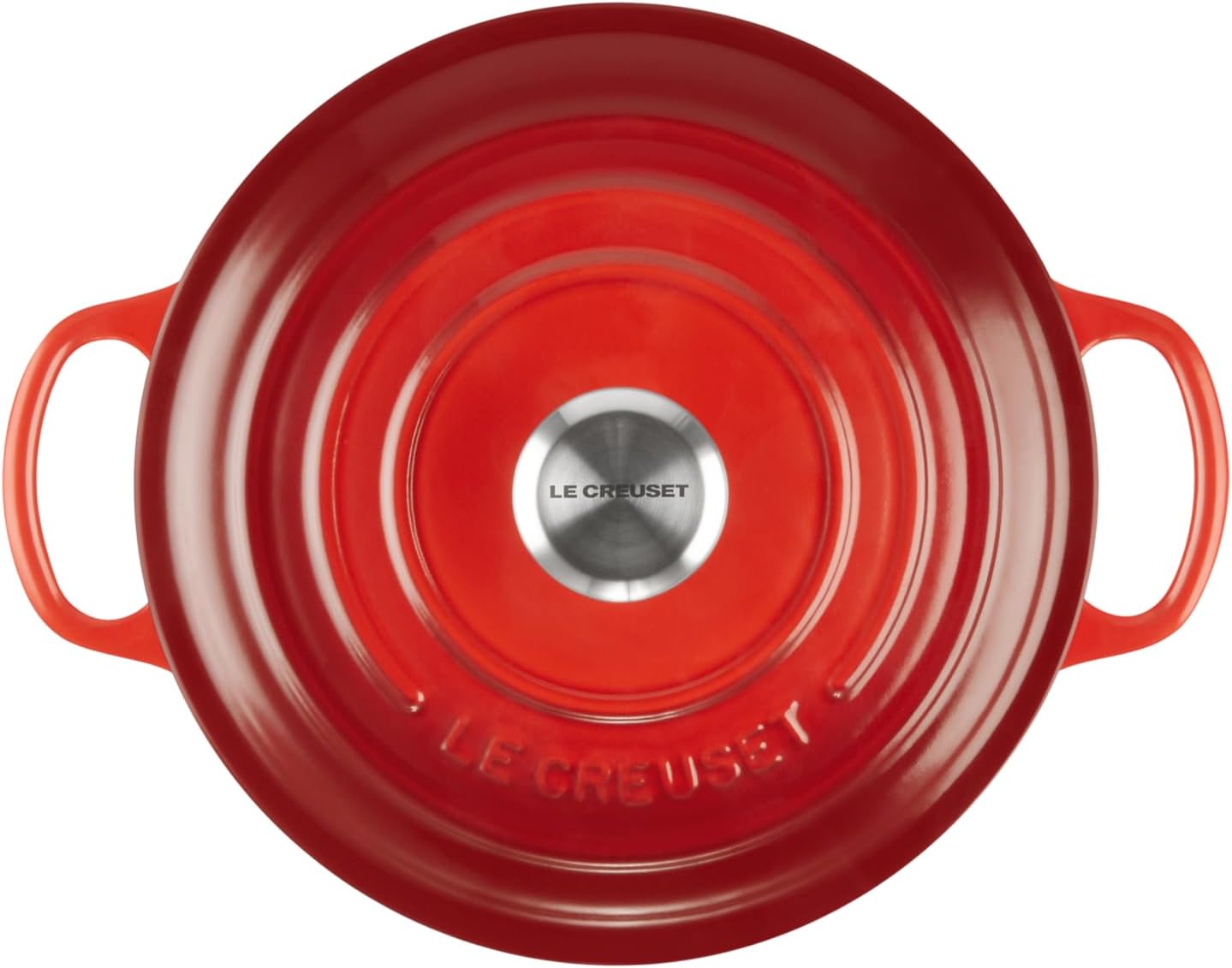 Le Creuset Signature żeliwne naczynie do pieczenia z pokrywką, Ø 26 cm, okrągłe, nadaje się do wszystkich rodzajów kuchenek i kuchenek indukcyjnych, pojemność: 5,3 l, 5,135 kg, kolor czerwony