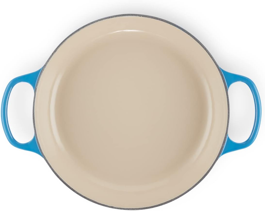 Le Creuset Signature żeliwny garnek Gourmet, okrągły, Ø 30 cm, 3,5 l, do wszystkich rodzajów kuchenek włącznie z indukcyjnymi, 5,55 kg, czerwony piec