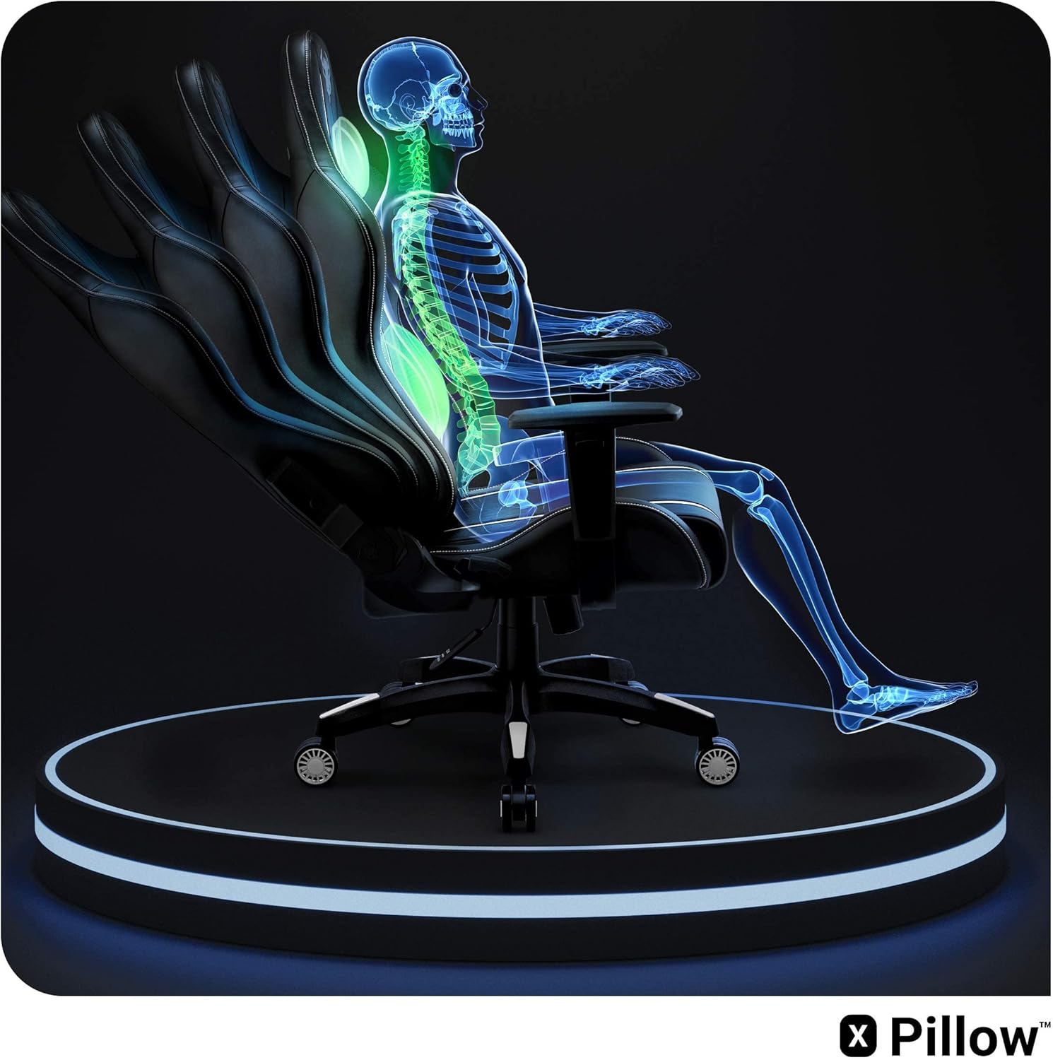 Diablo X-One 2.0 Fotel Gamingowy Krzesło Biurowe Dla Gracza Obrotowy Regulowane Podłokietniki Ekoskóra Ergonomiczny Design Funkcja Bujania Poduszka Pod Kark i Lędźwie (Candy Rose, Normal)