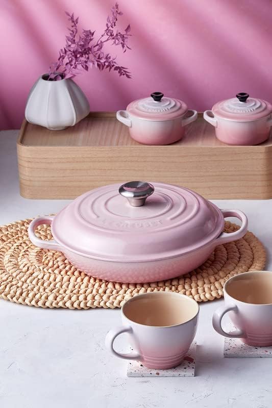 Le Creuset Signature żeliwny garnek Gourmet, okrągły, Ø 30 cm, 3,5 l, do wszystkich rodzajów kuchenek włącznie z indukcyjnymi, 5,55 kg, czerwony piec