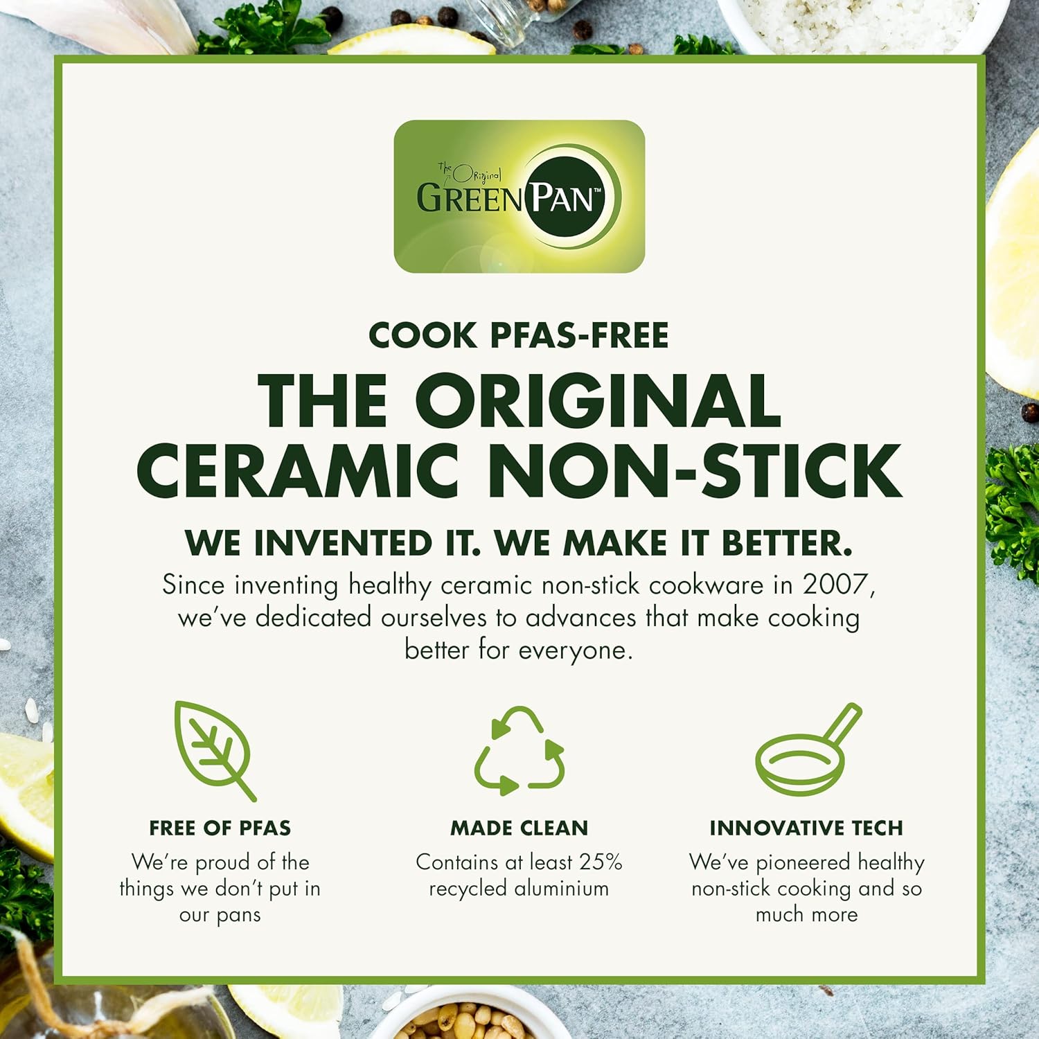 Greenpan Venice Pro Trójwarstwowy Zestaw Garnków i Patelni, Stal Nierdzewna Ceramika, Srebrny, 10 Elementów