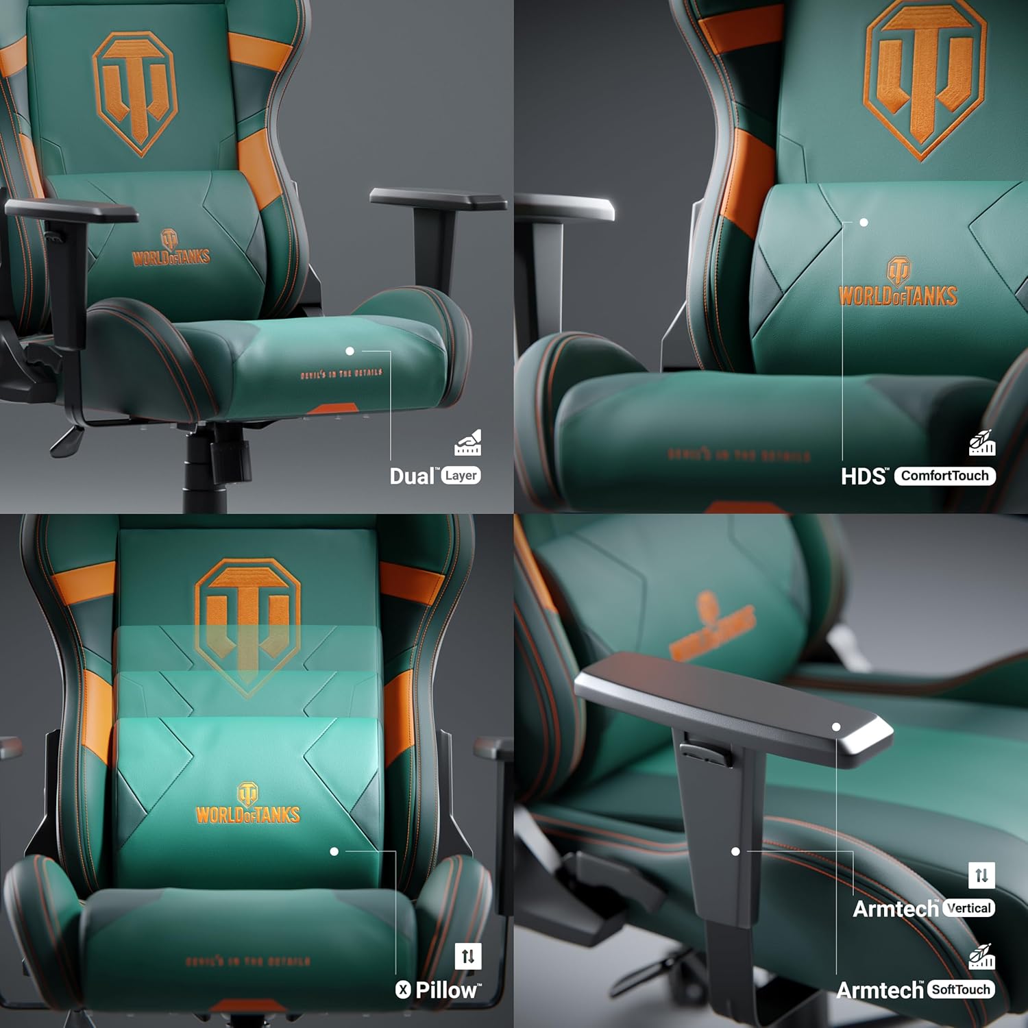 Diablo X-One 2.0 Fotel Gamingowy Krzesło Biurowe Dla Gracza Obrotowy Regulowane Podłokietniki Ekoskóra Ergonomiczny Design Funkcja Bujania Poduszka Pod Kark i Lędźwie (Candy Rose, Normal)