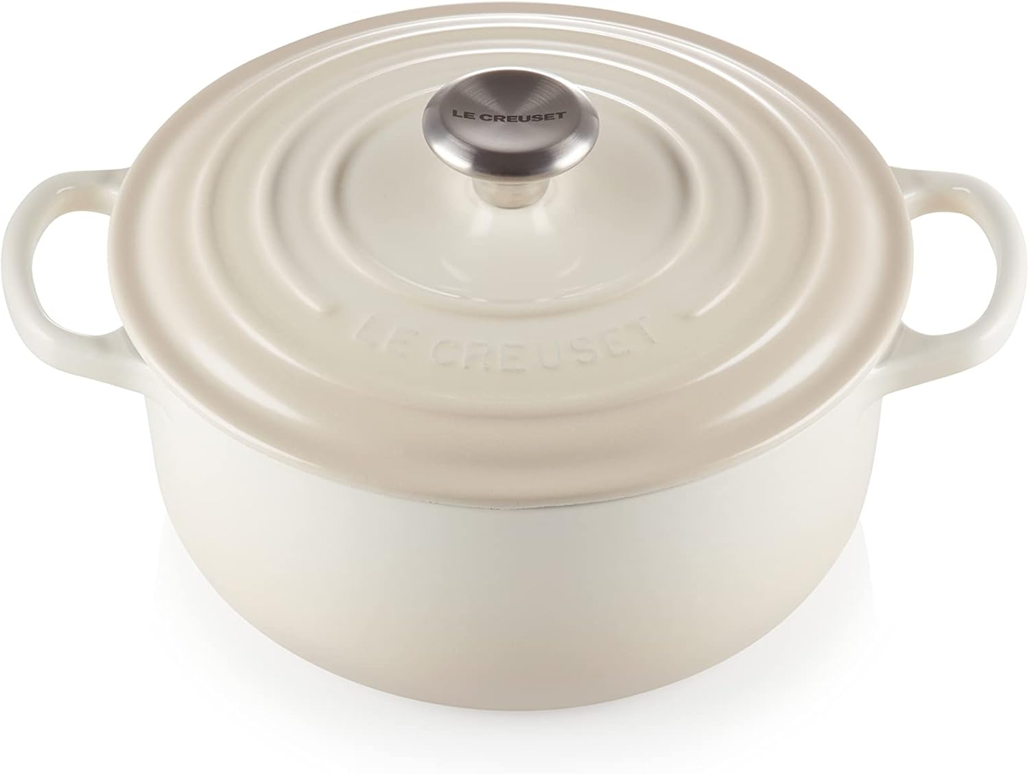 Le Creuset Signature żeliwne naczynie do pieczenia z pokrywką, Ø 26 cm, okrągłe, nadaje się do wszystkich rodzajów kuchenek i kuchenek indukcyjnych, pojemność: 5,3 l, 5,135 kg, kolor czerwony