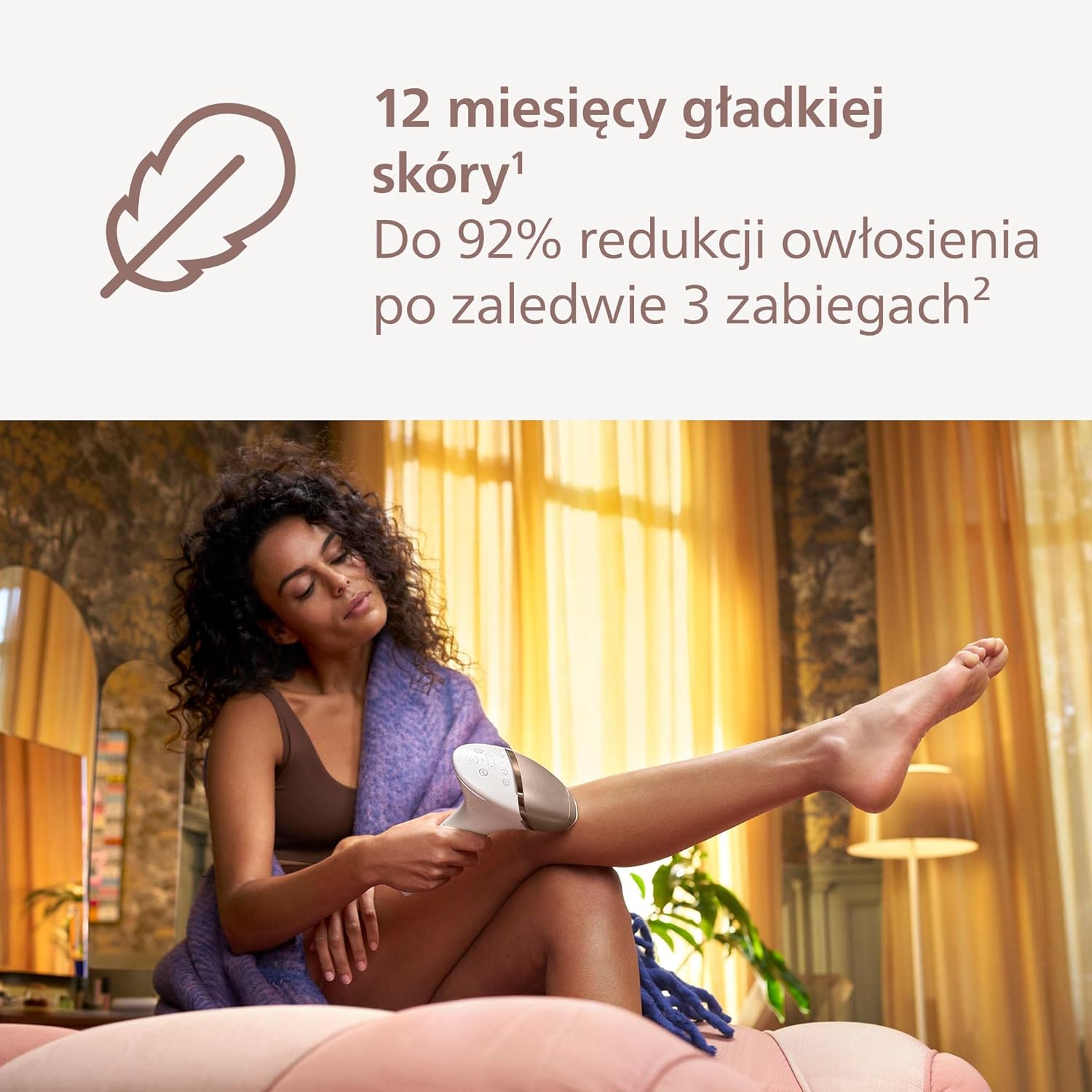 Philips Lumea Urządzenie IPL z serii 9000 — urządzenie do usuwania włosów, alternatywa dla laserowego usuwania włosów, technologia SenseIQ, 3 nasadki: do ciała, twarzy i precyzyjna, BRI955/00