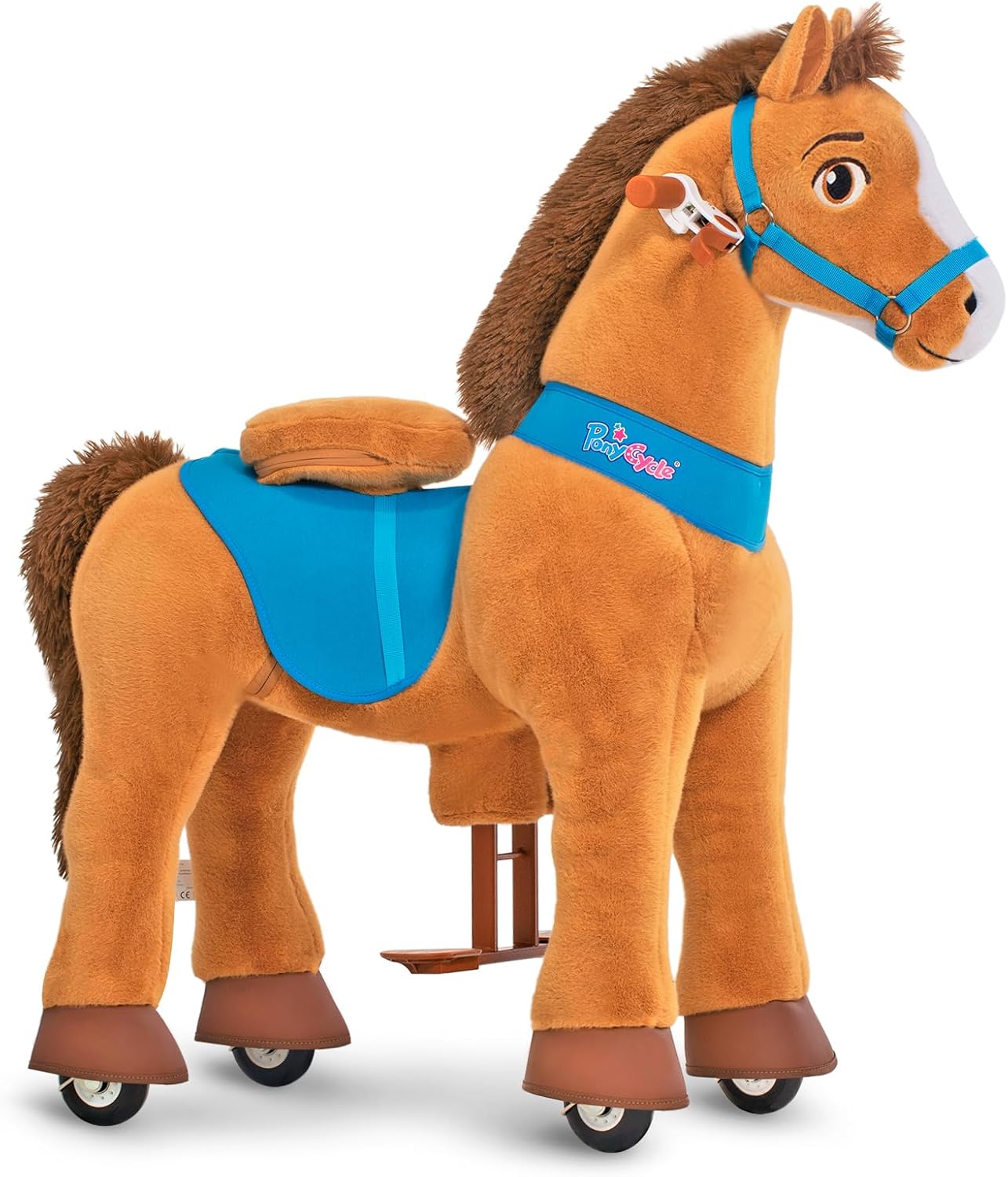 PonyCycle 2023 Nowy Model E Jednorożec do Jazdy na Mechanicznym Chodzącym Jednorożcu z Hamulcem (Fioletowy/Rozmiar 4 dla Dzieci w Wieku 4-8 Lat) Hulajnoga dla Maluchów do Jazdy na Koniu - E413