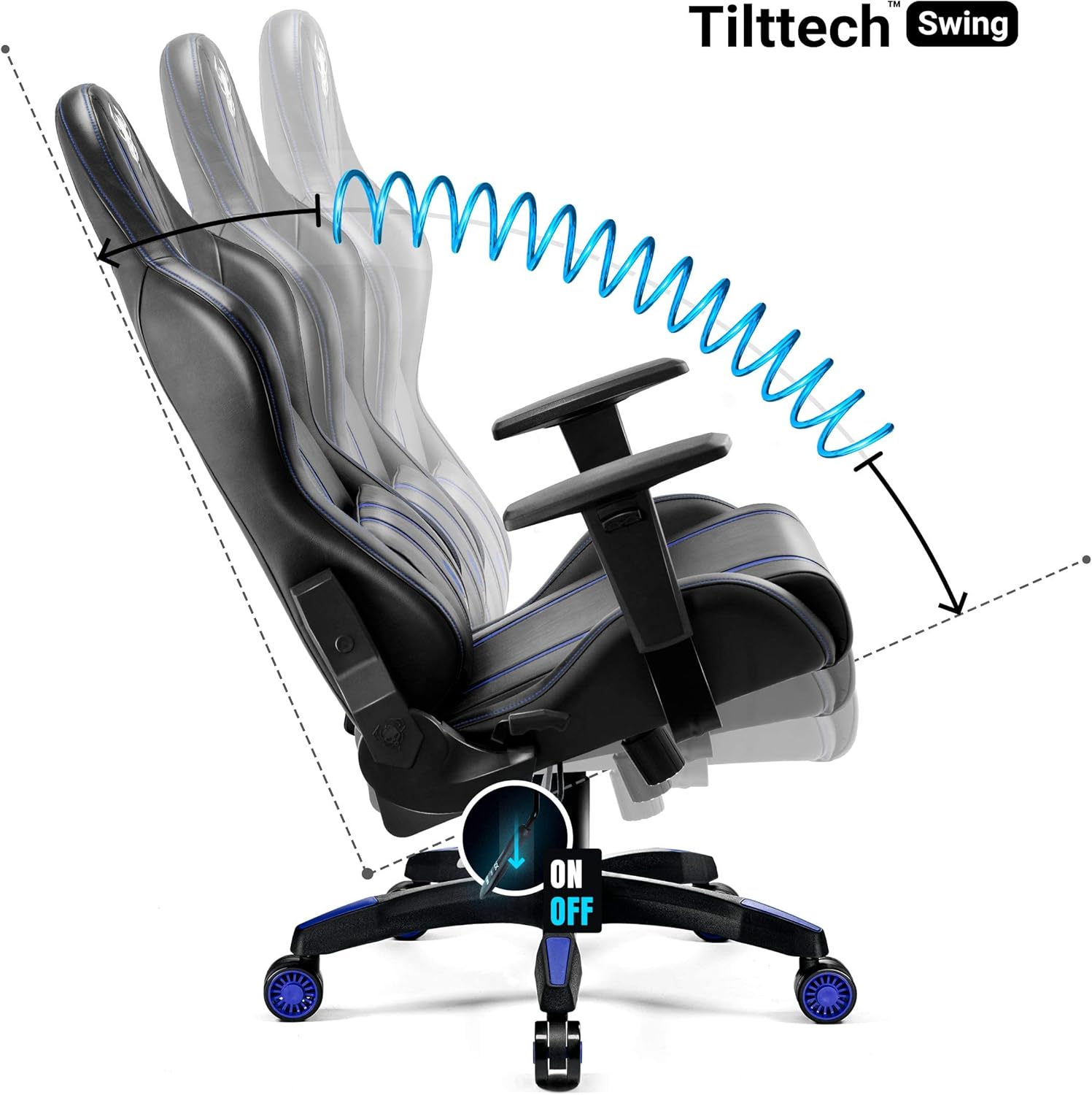 Diablo X-One 2.0 Fotel Gamingowy Krzesło Biurowe Dla Gracza Obrotowy Regulowane Podłokietniki Ekoskóra Ergonomiczny Design Funkcja Bujania Poduszka Pod Kark i Lędźwie (Candy Rose, Normal)