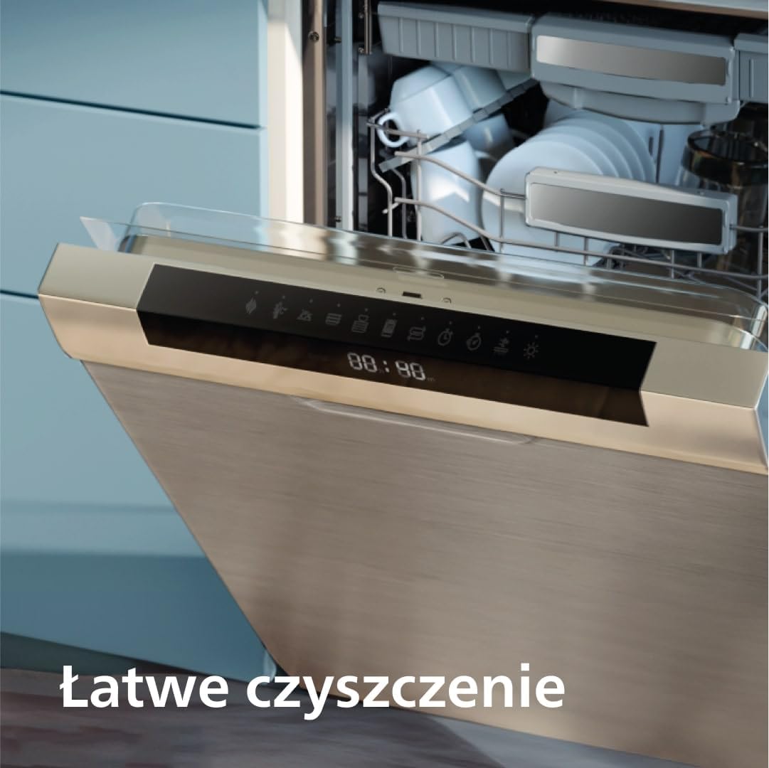 Philips Airfryer 5000 Serii Dual Basket z Technologią Air Steam oraz RapidAir Plus - pojemność 9L, 19 sposobów gotowania, 90% mniej tłuszczu, 2 kosze, czyszczenie parą, akcesoria (NA550/00)