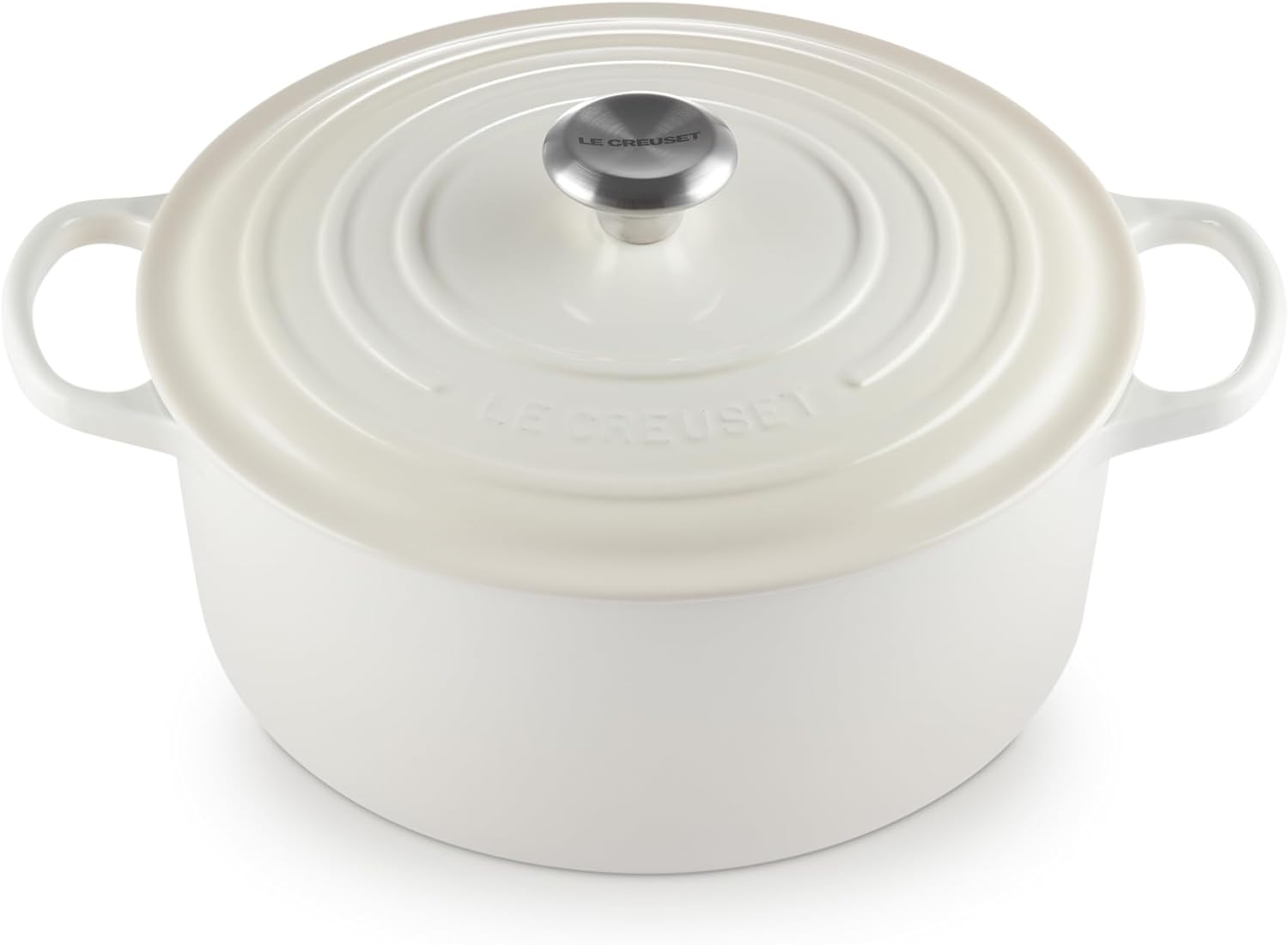 Le Creuset Signature żeliwne naczynie do pieczenia z pokrywką, Ø 26 cm, okrągłe, nadaje się do wszystkich rodzajów kuchenek i kuchenek indukcyjnych, pojemność: 5,3 l, 5,135 kg, kolor czerwony