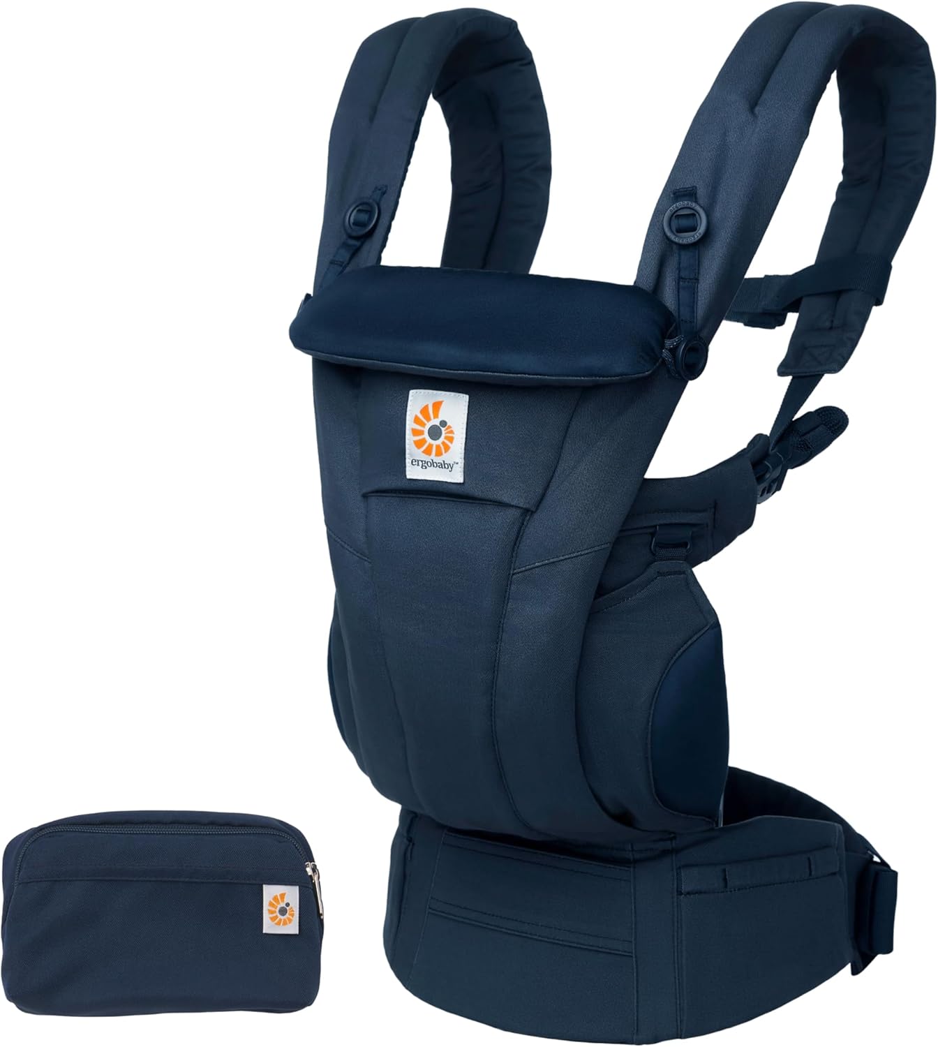 Ergobaby Omni Breeze Nosidełko dla noworodków od urodzenia do 20 kg, 4 pozycje SoftFlex Mesh Ergonomiczne nosidełko dla niemowląt Nosidełko do noszenia na plecach, Graphite Grey