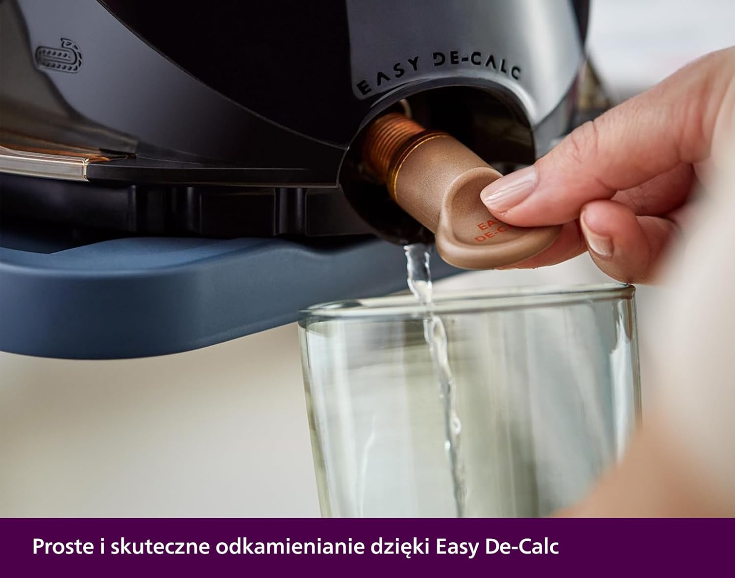 Philips Generator Pary z serii PerfectCare Elite Plus, Stopa T-ionicGlide odporna na zarysowania, 2700 W, Zbiornik na wodę - 1,8 L, Ciśnienie do 8 barów, Lekkie i wygodne, Czarny-Miedziany (GC9682/80)