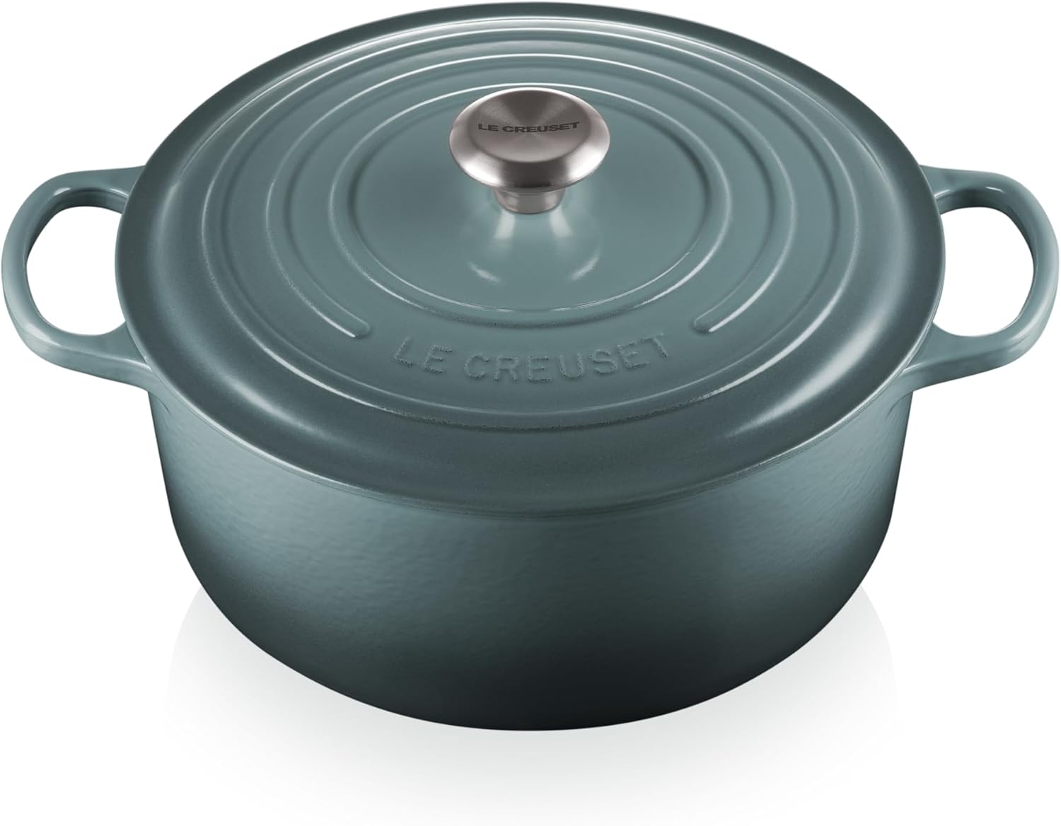 Le Creuset Signature żeliwne naczynie do pieczenia z pokrywką, Ø 26 cm, okrągłe, nadaje się do wszystkich rodzajów kuchenek i kuchenek indukcyjnych, pojemność: 5,3 l, 5,135 kg, kolor czerwony
