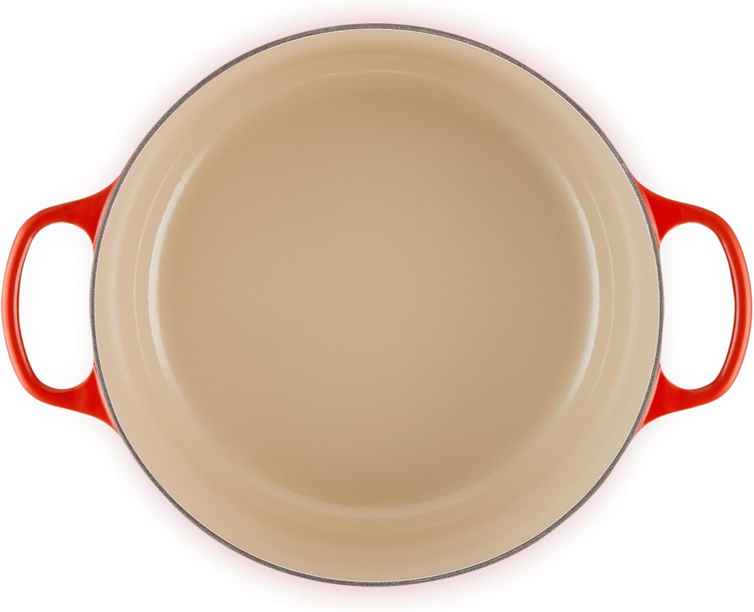Le Creuset Signature żeliwne naczynie do pieczenia z pokrywką, Ø 26 cm, okrągłe, nadaje się do wszystkich rodzajów kuchenek i kuchenek indukcyjnych, pojemność: 5,3 l, 5,135 kg, kolor czerwony