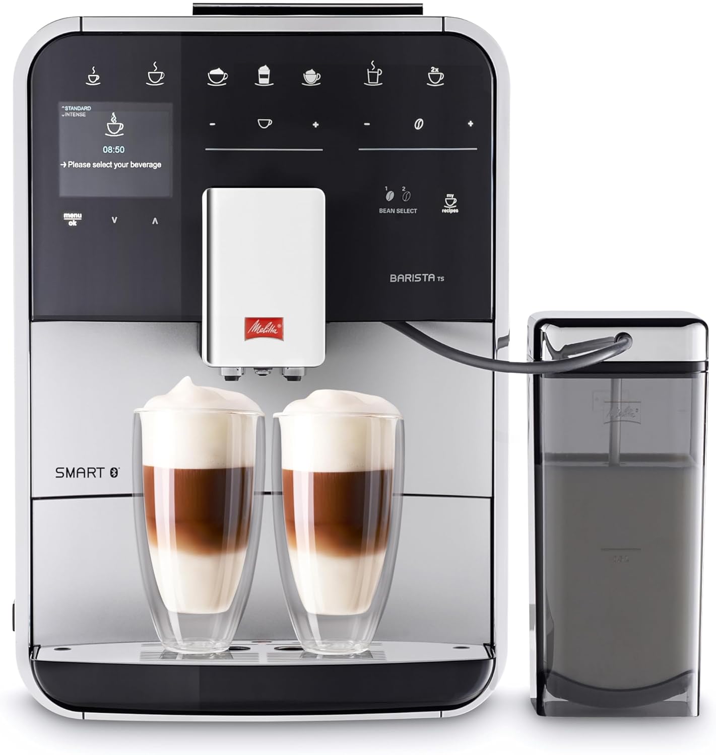 Melitta F85/0-102 Automatyczny Ekspres do Kawy, Tworzywo Sztuczne, Stal Nierdzewna, 1450 W, 1,8 L, Czarny