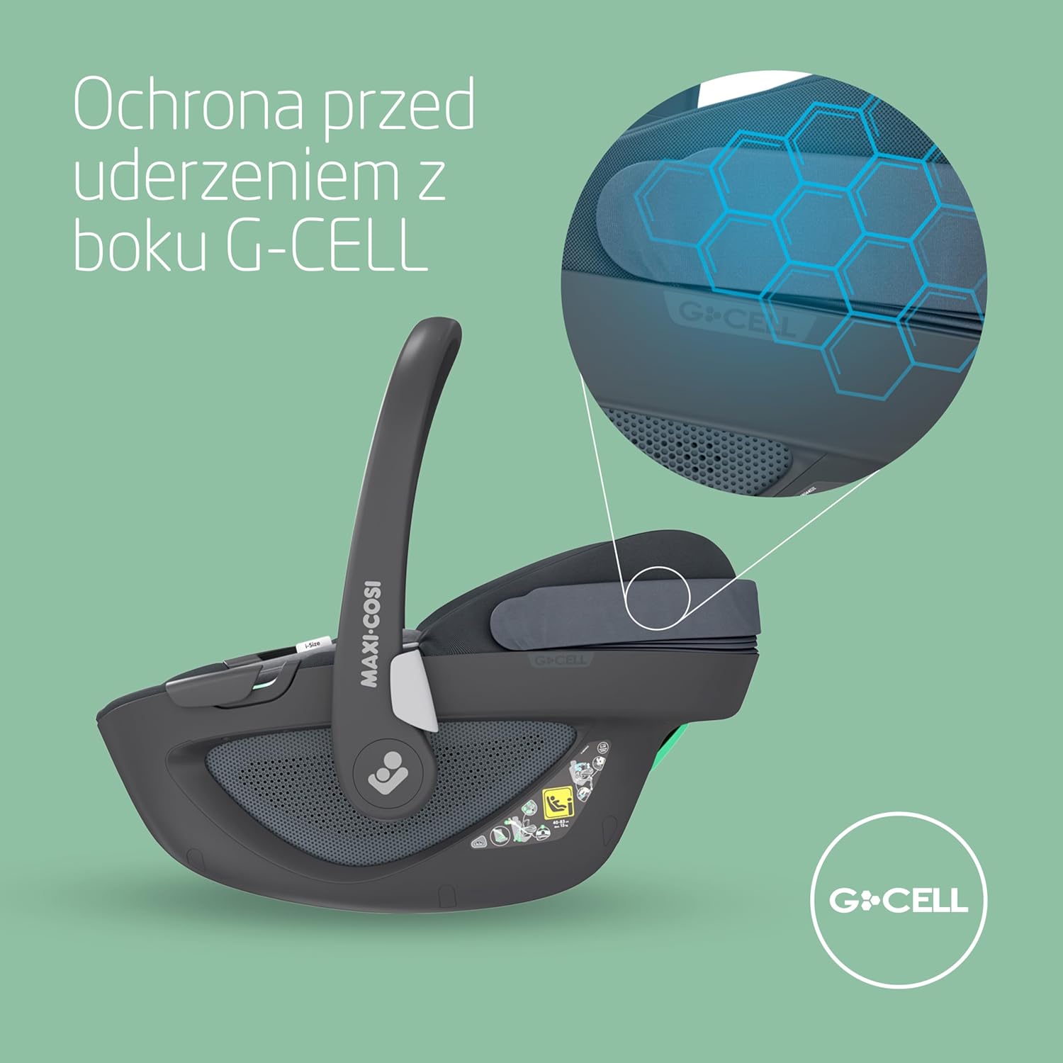 Maxi-Cosi Pearl 360 dla niemowlaka i-Size, Fotelik samochodowy obrotowy 360, od 3 miesięcy do 4 lat (61–105 cm), Obracanie jedną ręką, ClimaFlow, Uprząż z systemem Easy-In, G-CELL, Authentic Graphite