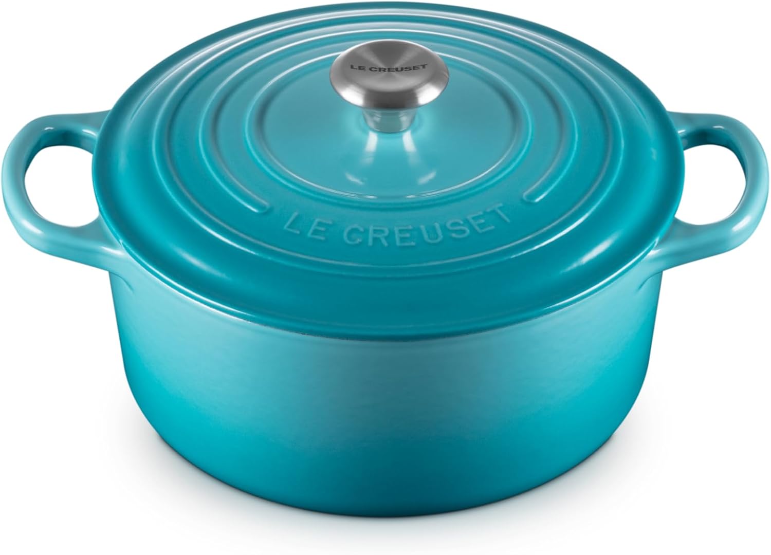 Le Creuset Signature żeliwne naczynie do pieczenia z pokrywką, Ø 26 cm, okrągłe, nadaje się do wszystkich rodzajów kuchenek i kuchenek indukcyjnych, pojemność: 5,3 l, 5,135 kg, kolor czerwony