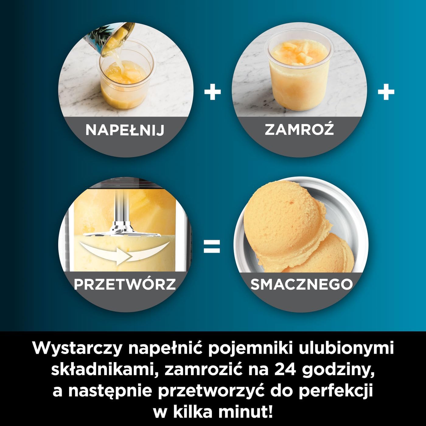 Ninja CREAMi Deluxe Maszyna do lodów i deserów z 2 tacami, 10 funkcji, robi lody, gelato, sorbety, mrożony jogurt, koktajle mleczne i nie tylko, opcja smakowa 2 w 1, srebrna, NC501EU