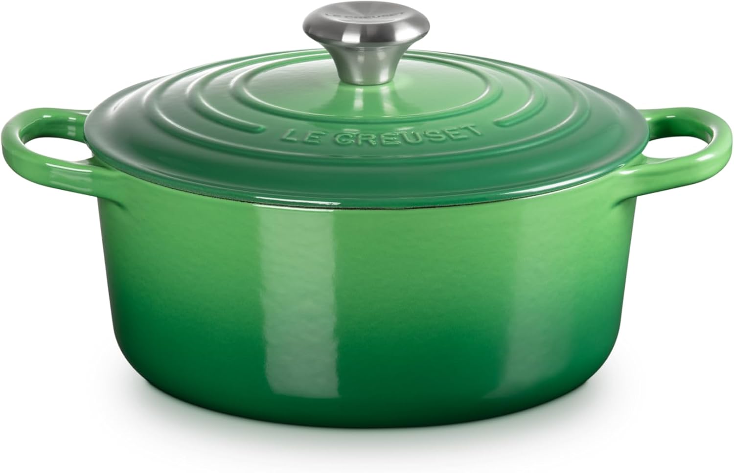Le Creuset Signature żeliwne naczynie do pieczenia z pokrywką, Ø 26 cm, okrągłe, nadaje się do wszystkich rodzajów kuchenek i kuchenek indukcyjnych, pojemność: 5,3 l, 5,135 kg, kolor czerwony
