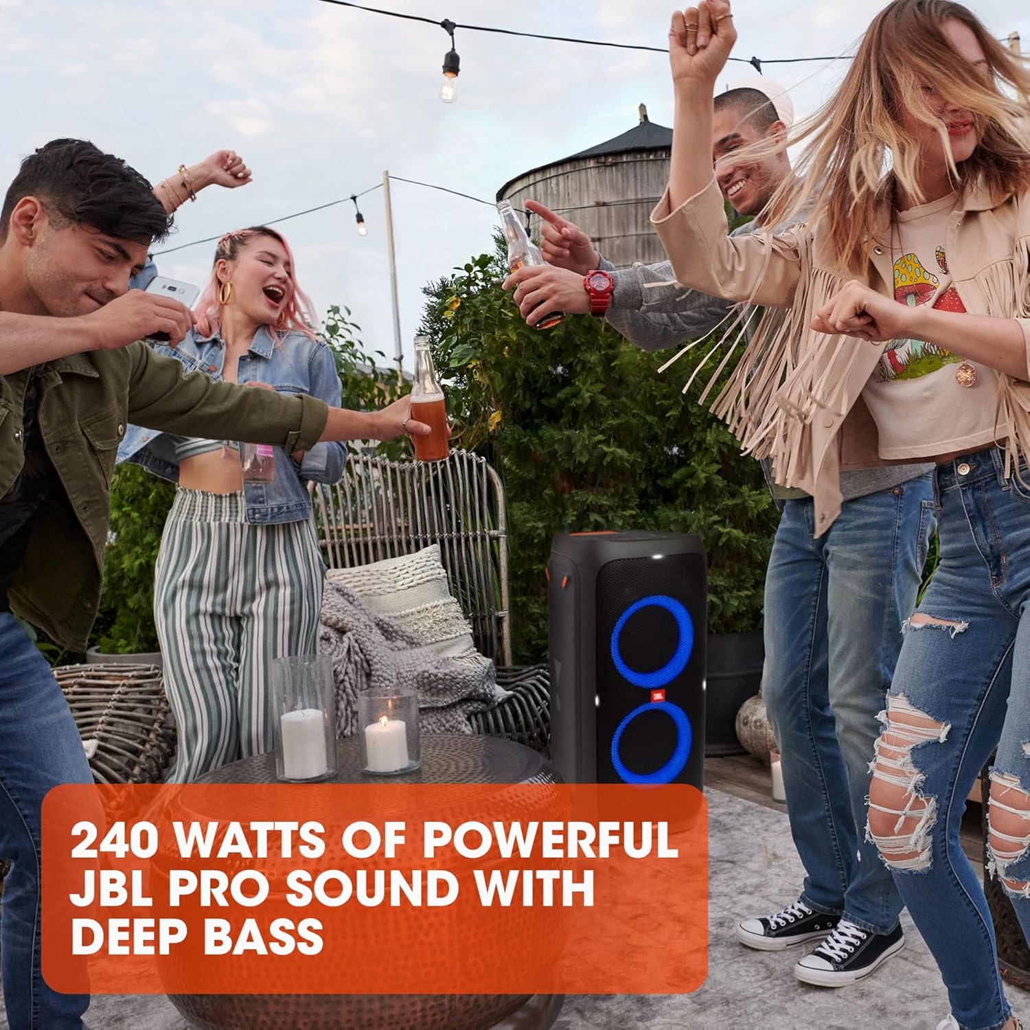 Jbl Partybox 110 JBLPARTYBOX110EU Głośnik Bluetooth, Czarny, 24 x 69 x 2,5 cm