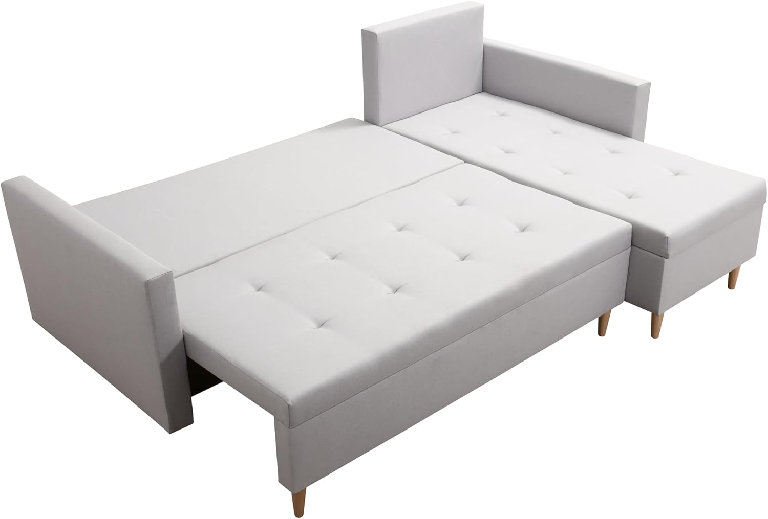 DMSM Skandynawska składana sofa narożna z funkcją spania Scandik Pik 2 x schowek