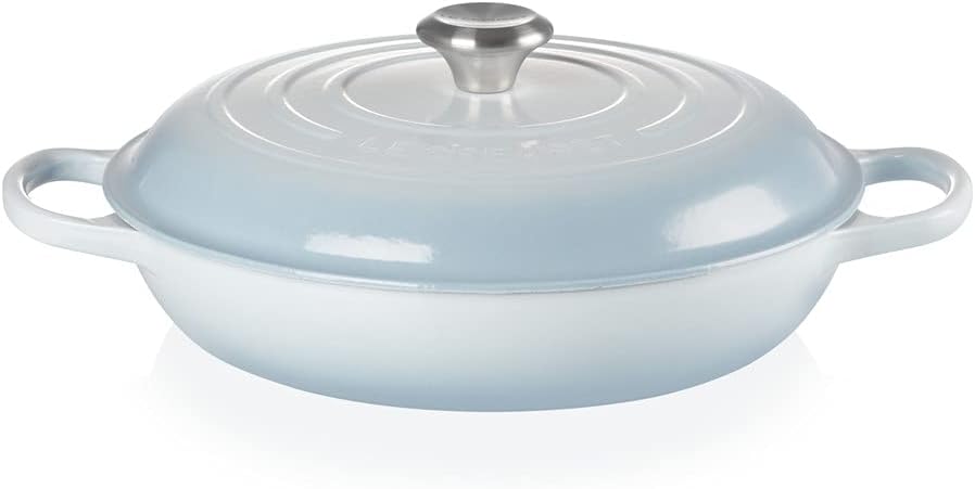 Le Creuset Signature żeliwny garnek Gourmet, okrągły, Ø 30 cm, 3,5 l, do wszystkich rodzajów kuchenek włącznie z indukcyjnymi, 5,55 kg, czerwony piec