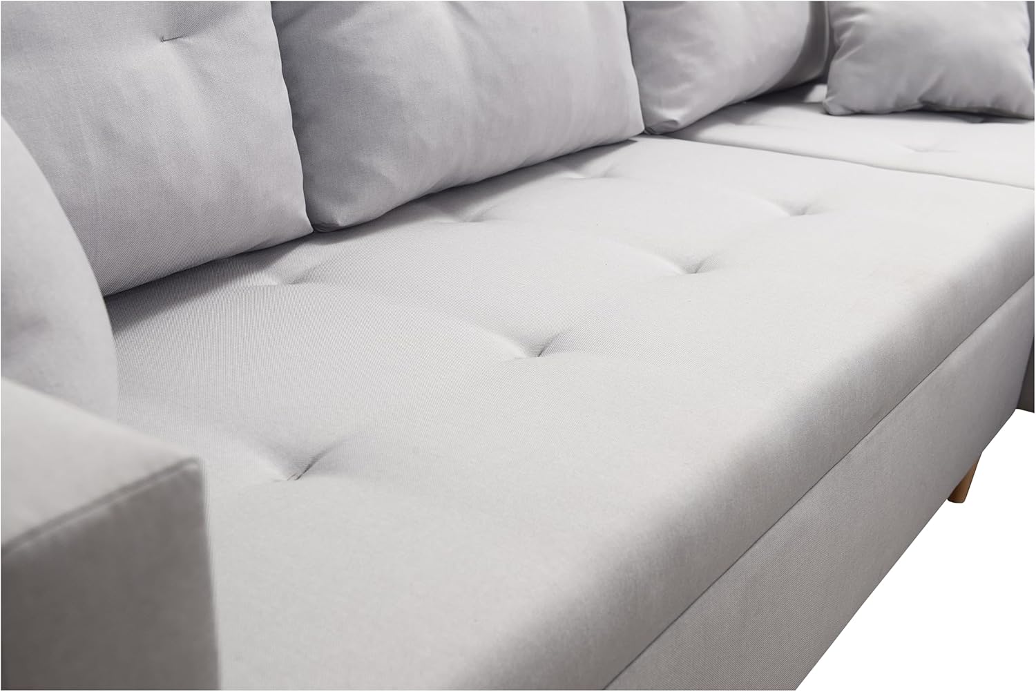 DMSM Skandynawska składana sofa narożna z funkcją spania Scandik Pik 2 x schowek