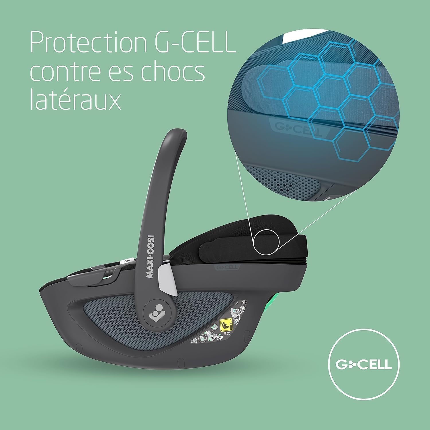 Maxi-Cosi Pearl 360 dla niemowlaka i-Size, Fotelik samochodowy obrotowy 360, od 3 miesięcy do 4 lat (61–105 cm), Obracanie jedną ręką, ClimaFlow, Uprząż z systemem Easy-In, G-CELL, Authentic Graphite