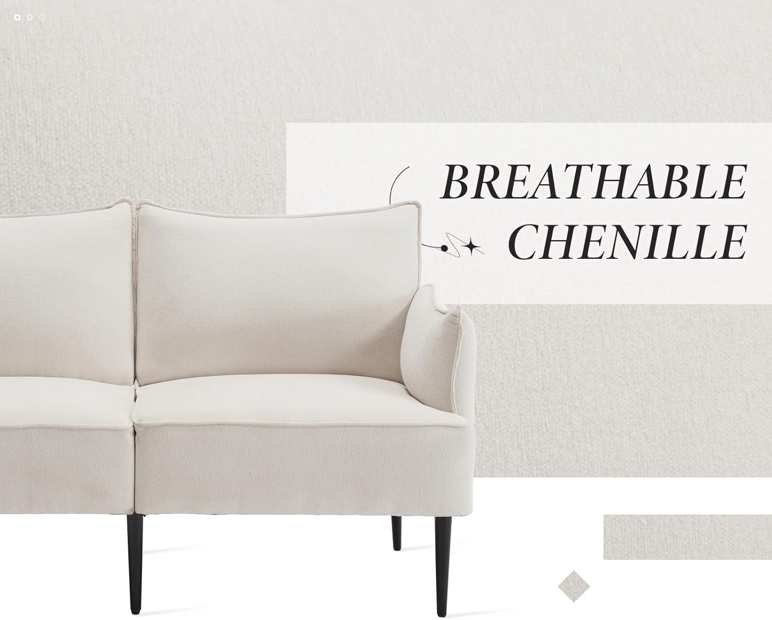 chairus Sofa 2-osobowa do salonu skóra PU segmentowa sofa kanapa tapicerowana sofa kanapa sofa sofa sette (ciemnoszara-2)