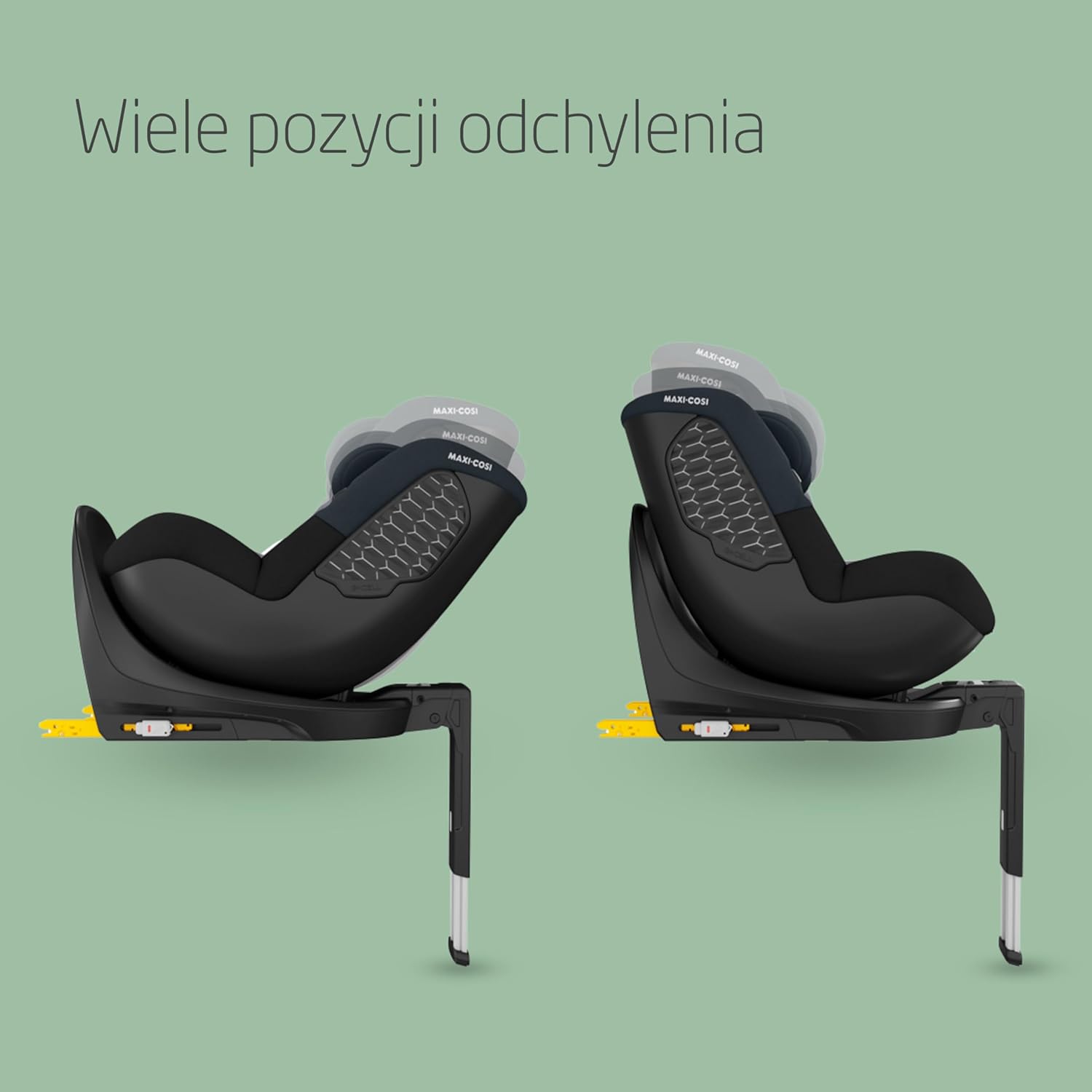 Maxi-Cosi Mica 360 S, Fotelik samochodowy obrotowy 360, 3 miesiące–4 lata (61–105 cm), Obracanie FlexiSpin, 5 pozycji odchylenia, Ochrony G-CELL, Zaczepy na pasy uprzęży Easy-in, Tonal Black