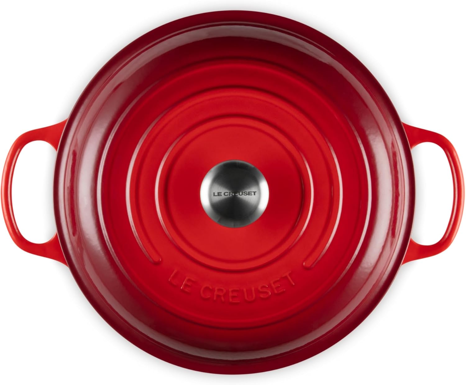 Le Creuset Signature żeliwny garnek Gourmet, okrągły, Ø 30 cm, 3,5 l, do wszystkich rodzajów kuchenek włącznie z indukcyjnymi, 5,55 kg, czerwony piec