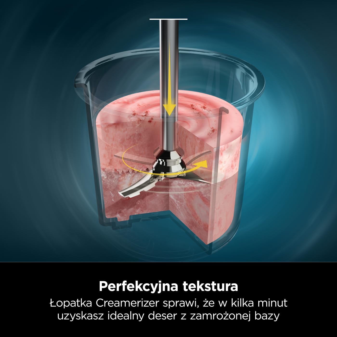 Ninja CREAMi Deluxe Maszyna do lodów i deserów z 2 tacami, 10 funkcji, robi lody, gelato, sorbety, mrożony jogurt, koktajle mleczne i nie tylko, opcja smakowa 2 w 1, srebrna, NC501EU
