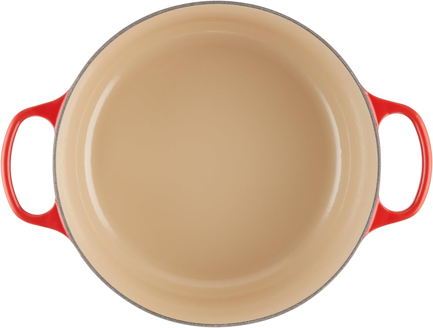 Le Creuset Signature żeliwne naczynie do pieczenia z pokrywką, Ø 26 cm, okrągłe, nadaje się do wszystkich rodzajów kuchenek i kuchenek indukcyjnych, pojemność: 5,3 l, 5,135 kg, kolor czerwony
