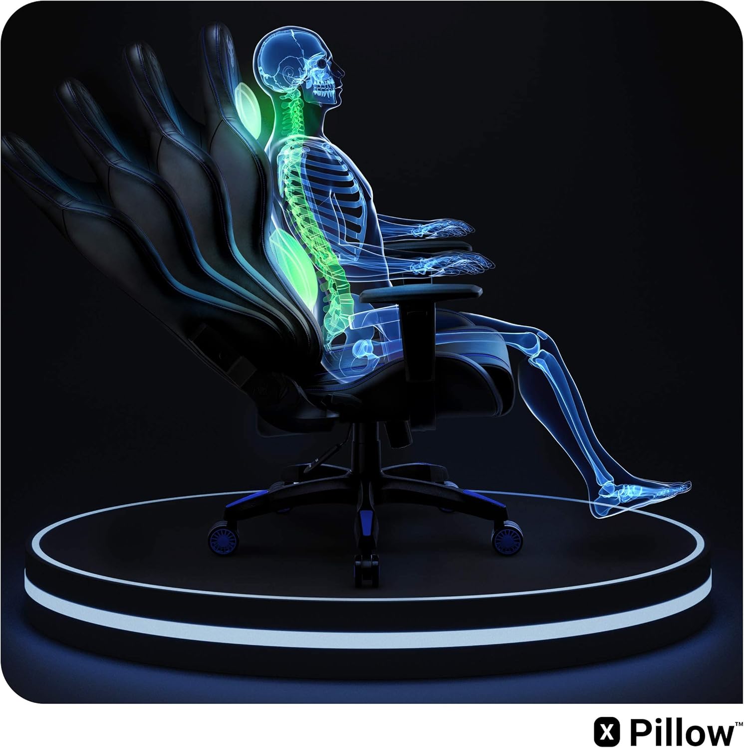 Diablo X-One 2.0 Fotel Gamingowy Krzesło Biurowe Dla Gracza Obrotowy Regulowane Podłokietniki Ekoskóra Ergonomiczny Design Funkcja Bujania Poduszka Pod Kark i Lędźwie (Candy Rose, Normal)