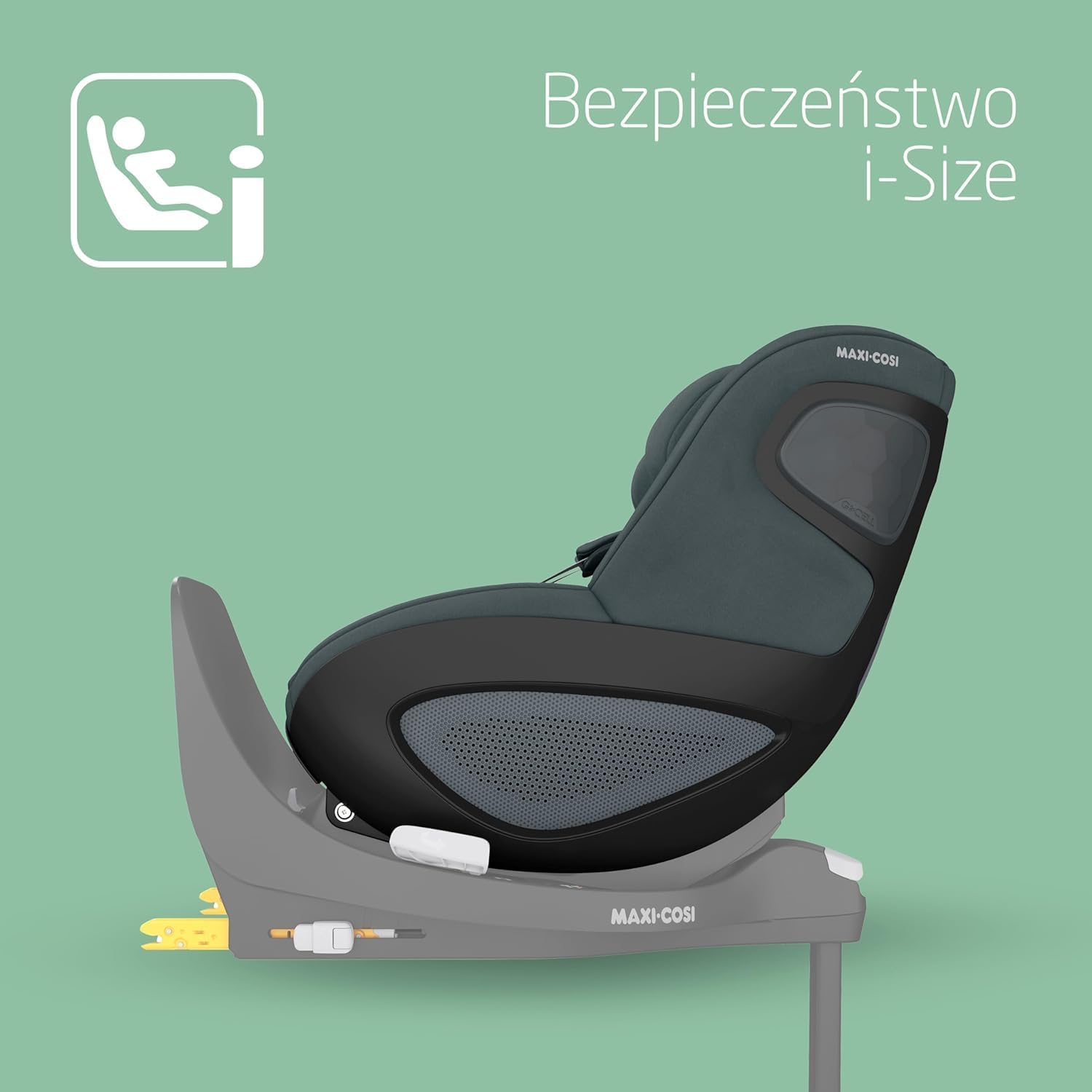 Maxi-Cosi Pearl 360 dla niemowlaka i-Size, Fotelik samochodowy obrotowy 360, od 3 miesięcy do 4 lat (61–105 cm), Obracanie jedną ręką, ClimaFlow, Uprząż z systemem Easy-In, G-CELL, Authentic Graphite