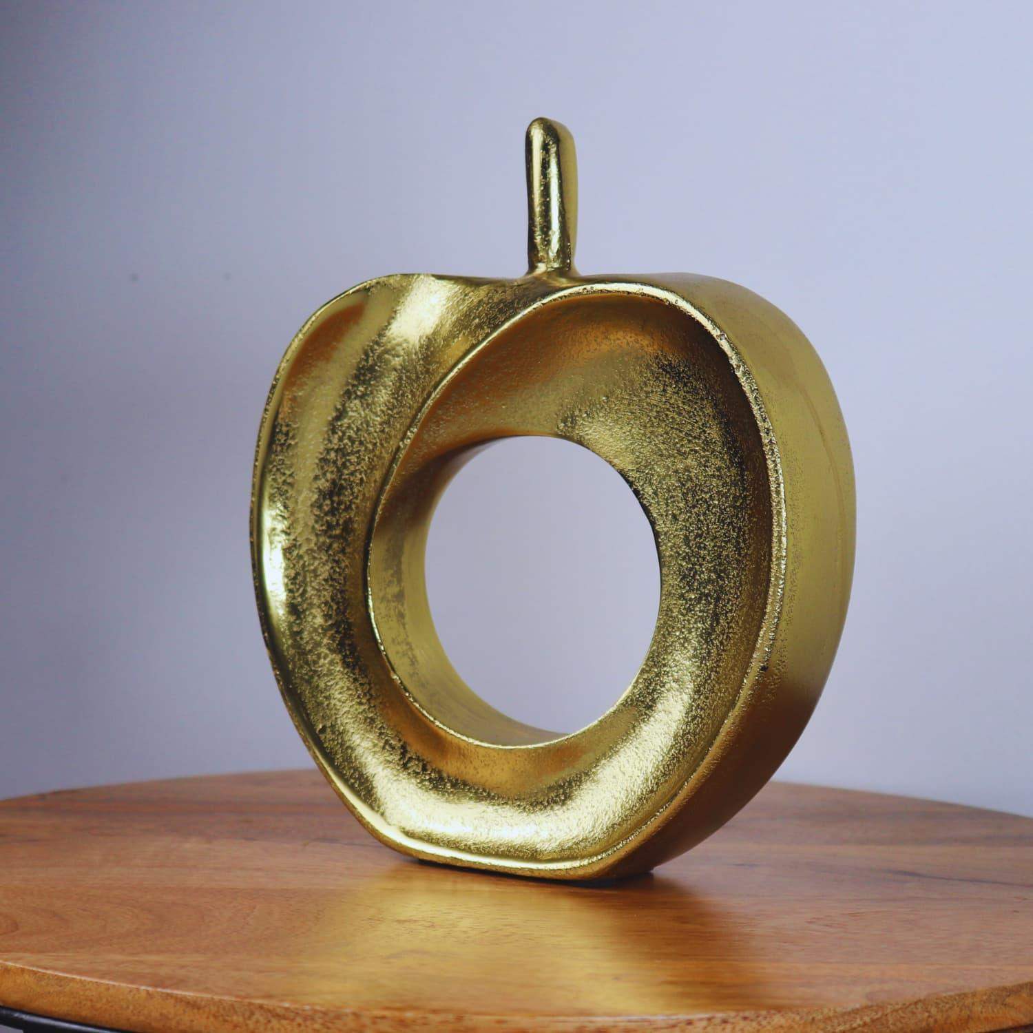 The Golden Apple Showpiece in Aluminum Metal  Raw Finish