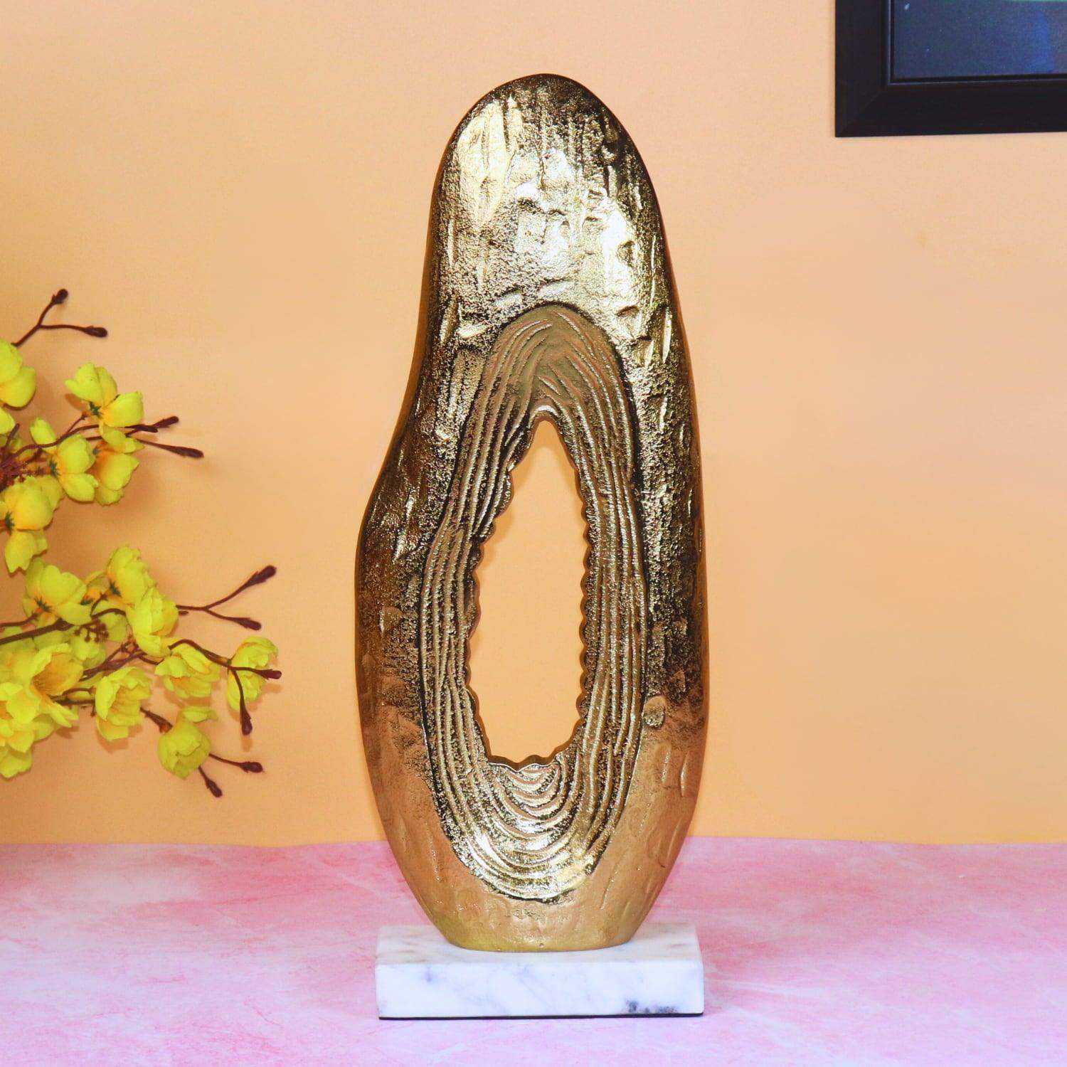 The Curvy Sculpture in Aluminum Metal  Raw Finish